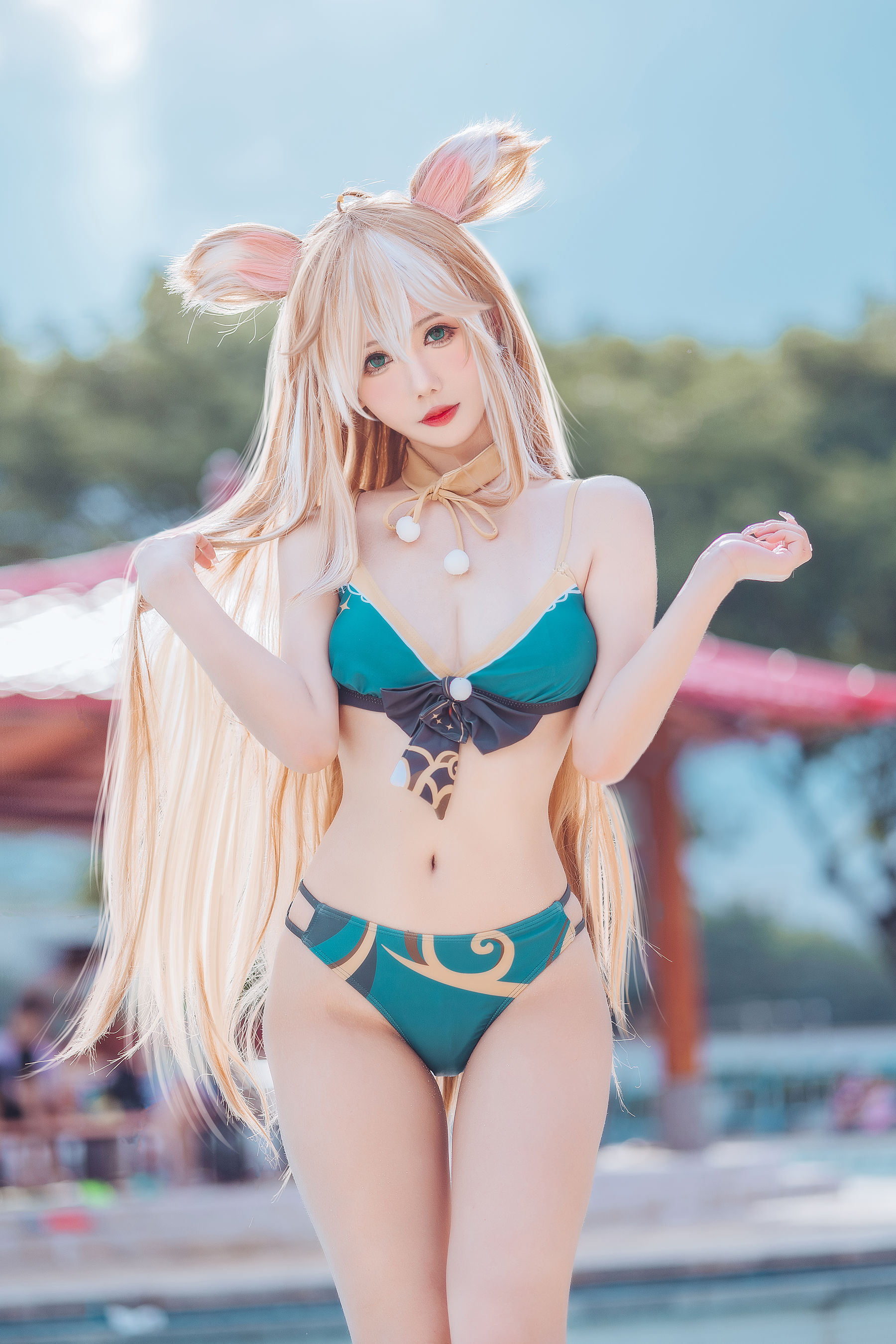 仙女月 – 泽月希娜小姐泳装 Cosplay-第14张
