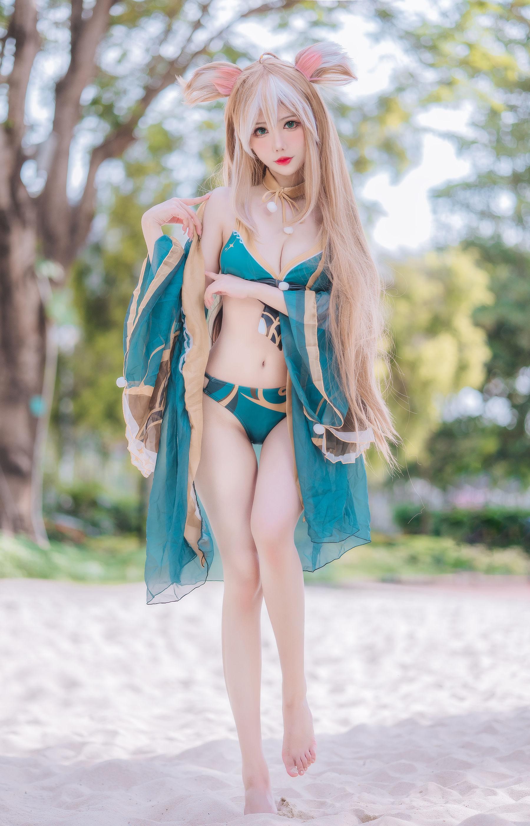 仙女月 – 泽月希娜小姐泳装 Cosplay-第15张