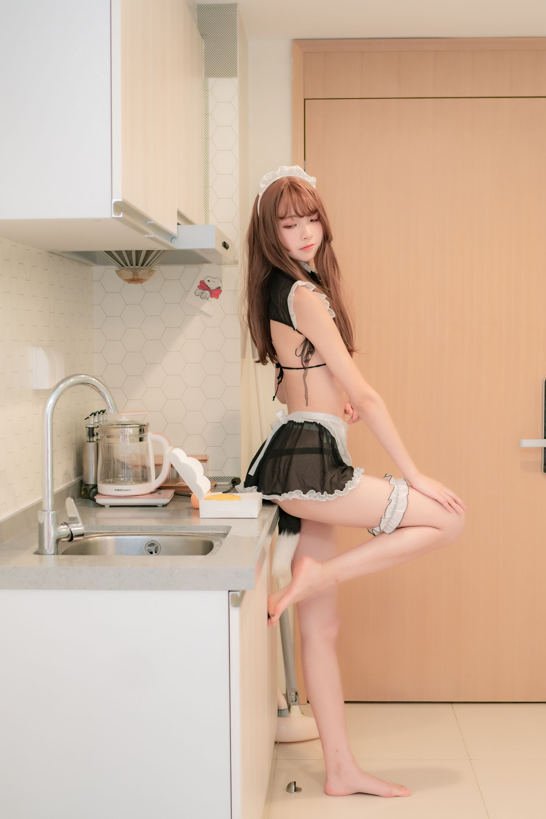 清纯妹子西瓜 私房女仆 Cosplay-第1张