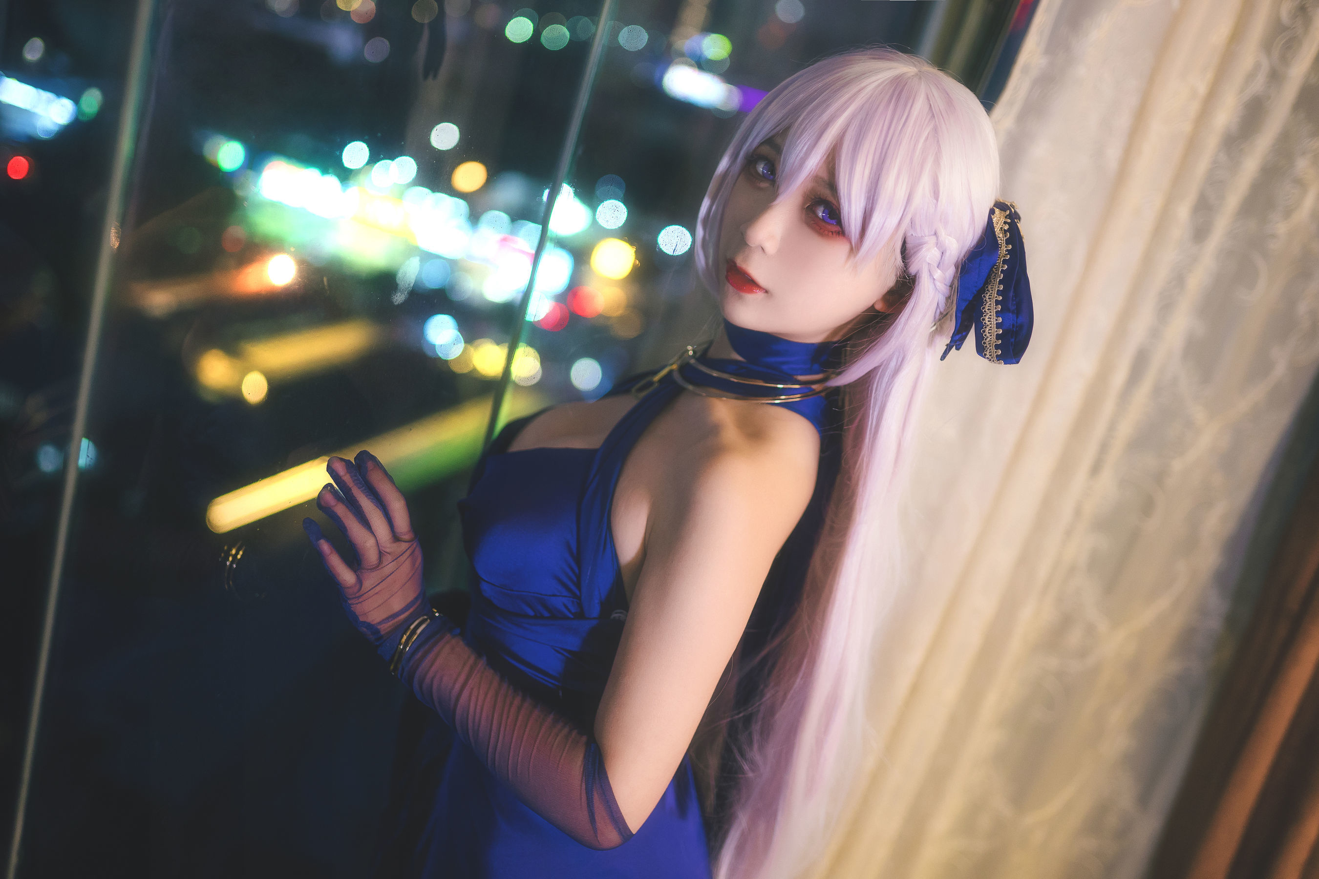 动漫博主樱落酱w 贝法礼服 Cosplay-第4张