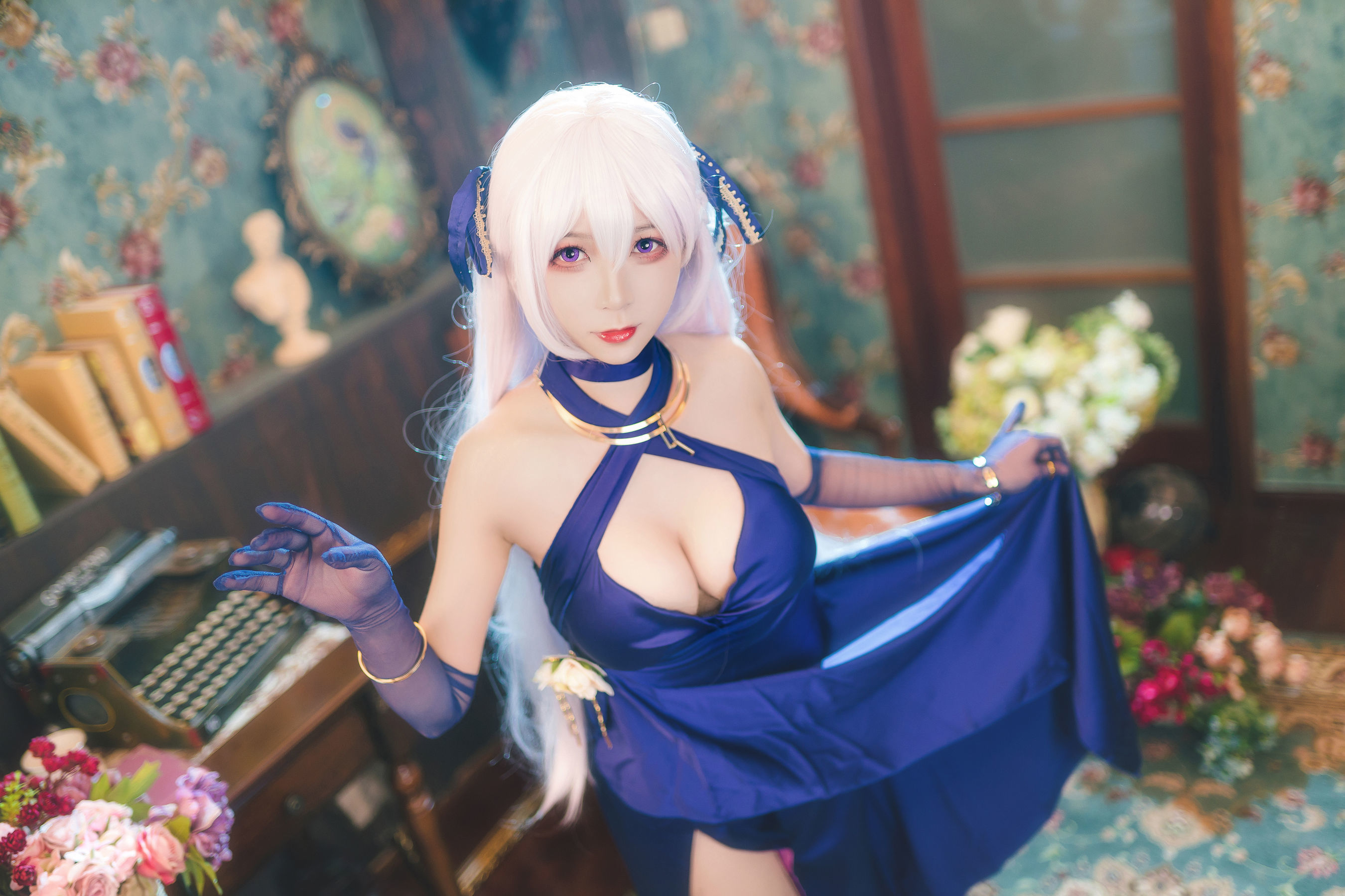 动漫博主樱落酱w 贝法礼服 Cosplay-第6张