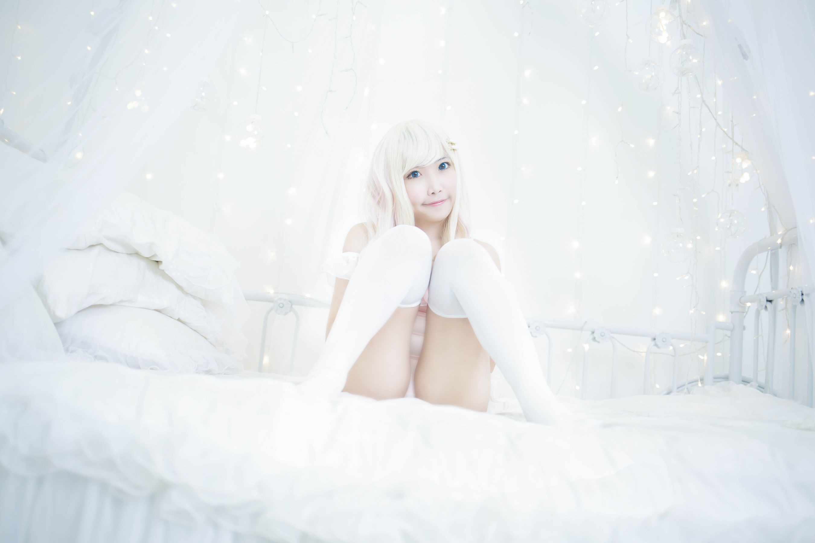萝莉蜜嘟喵 粉色泳衣 Cosplay-第6张