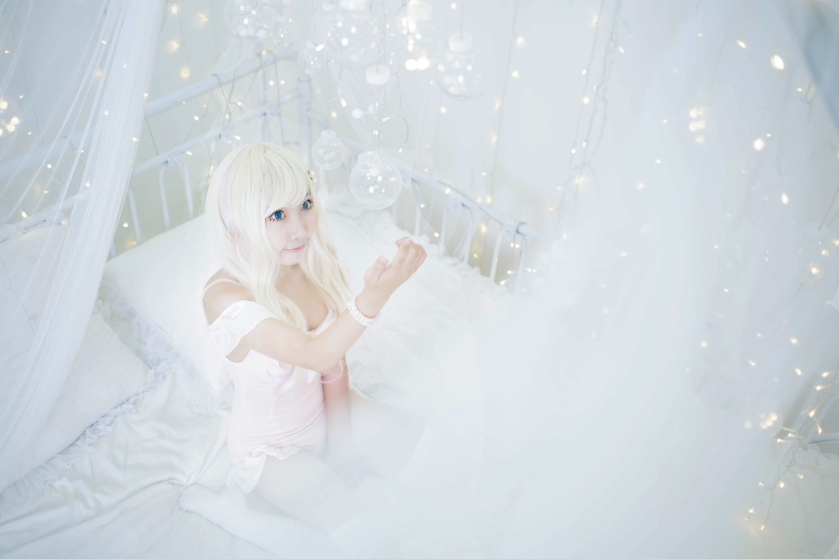 萝莉蜜嘟喵 粉色泳衣 Cosplay-第31张