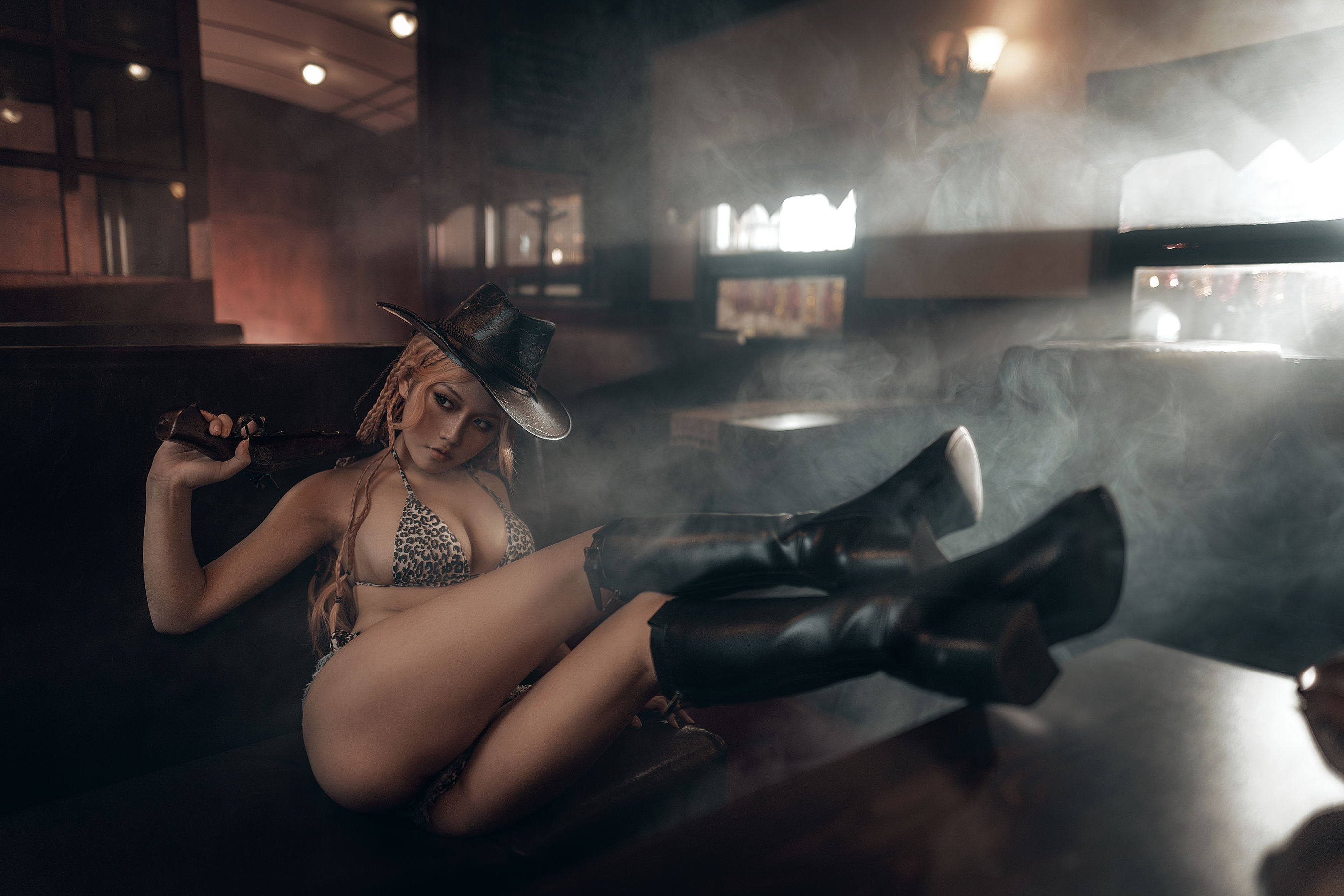 一笑芳香沁写真 – 牛仔 Cosplay-第1张
