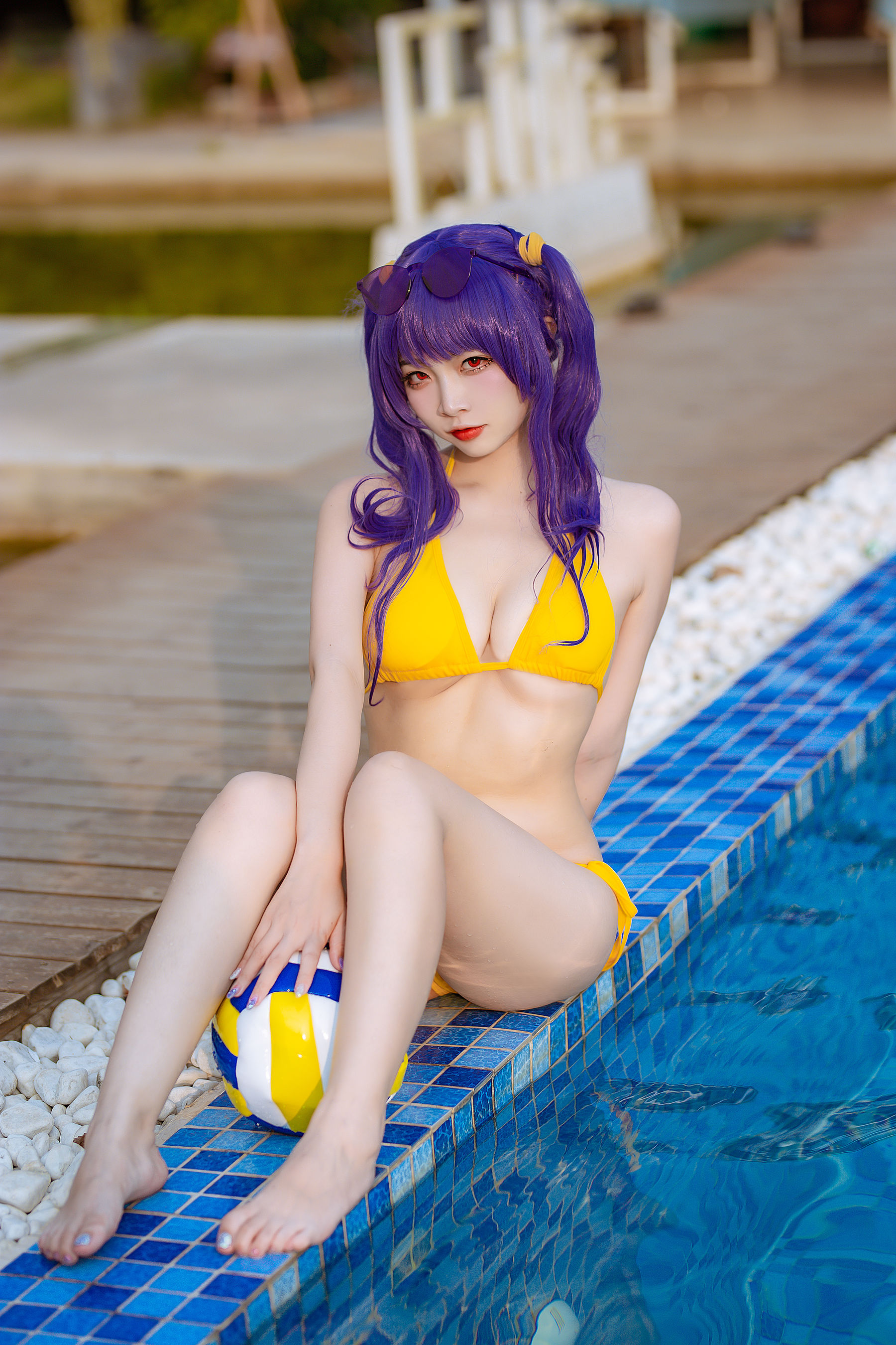 人气Coser二佐Nisa – 碧蓝 波拉泳装 Cosplay-第3张