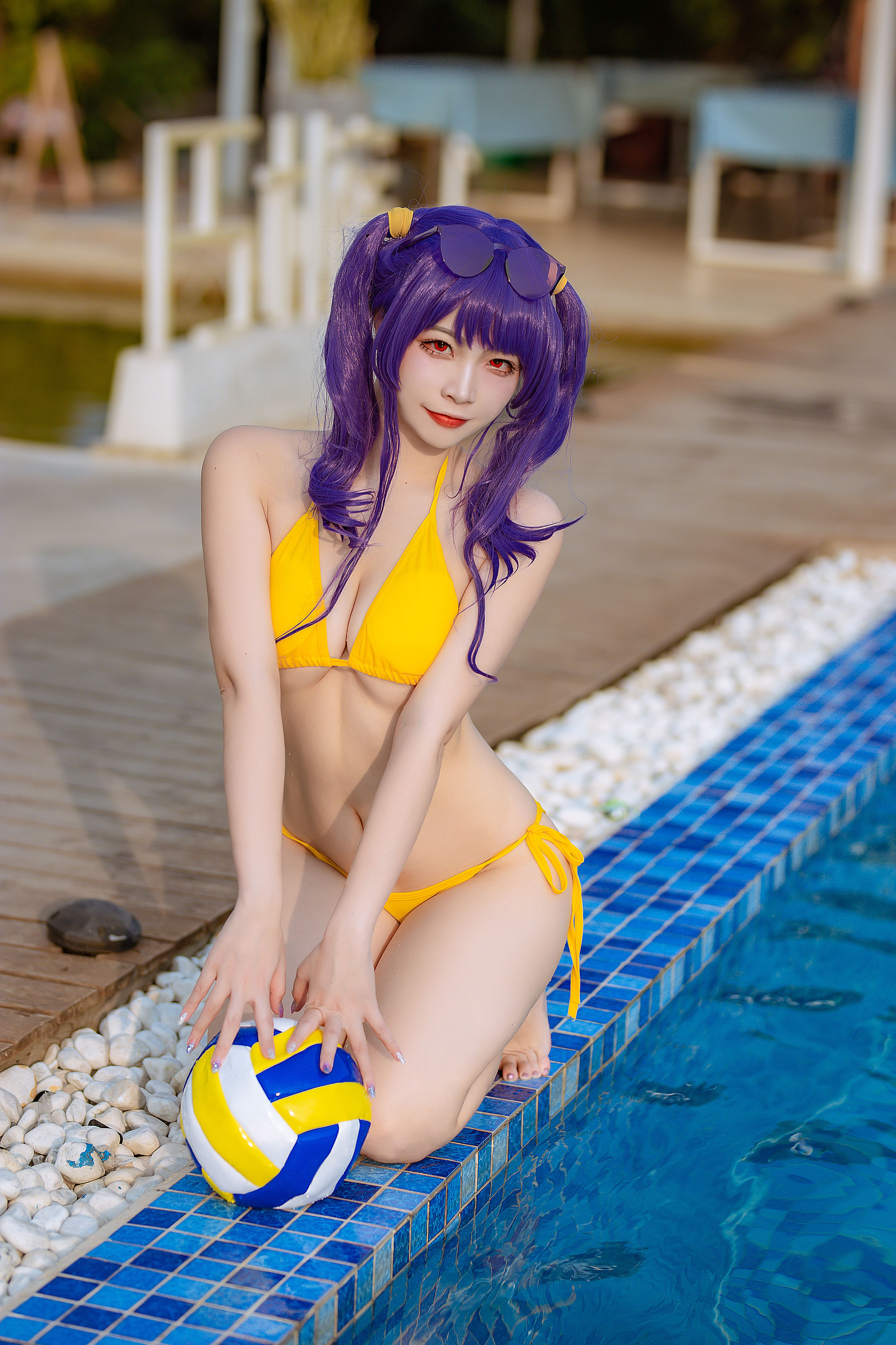人气Coser二佐Nisa – 碧蓝 波拉泳装 Cosplay-第4张