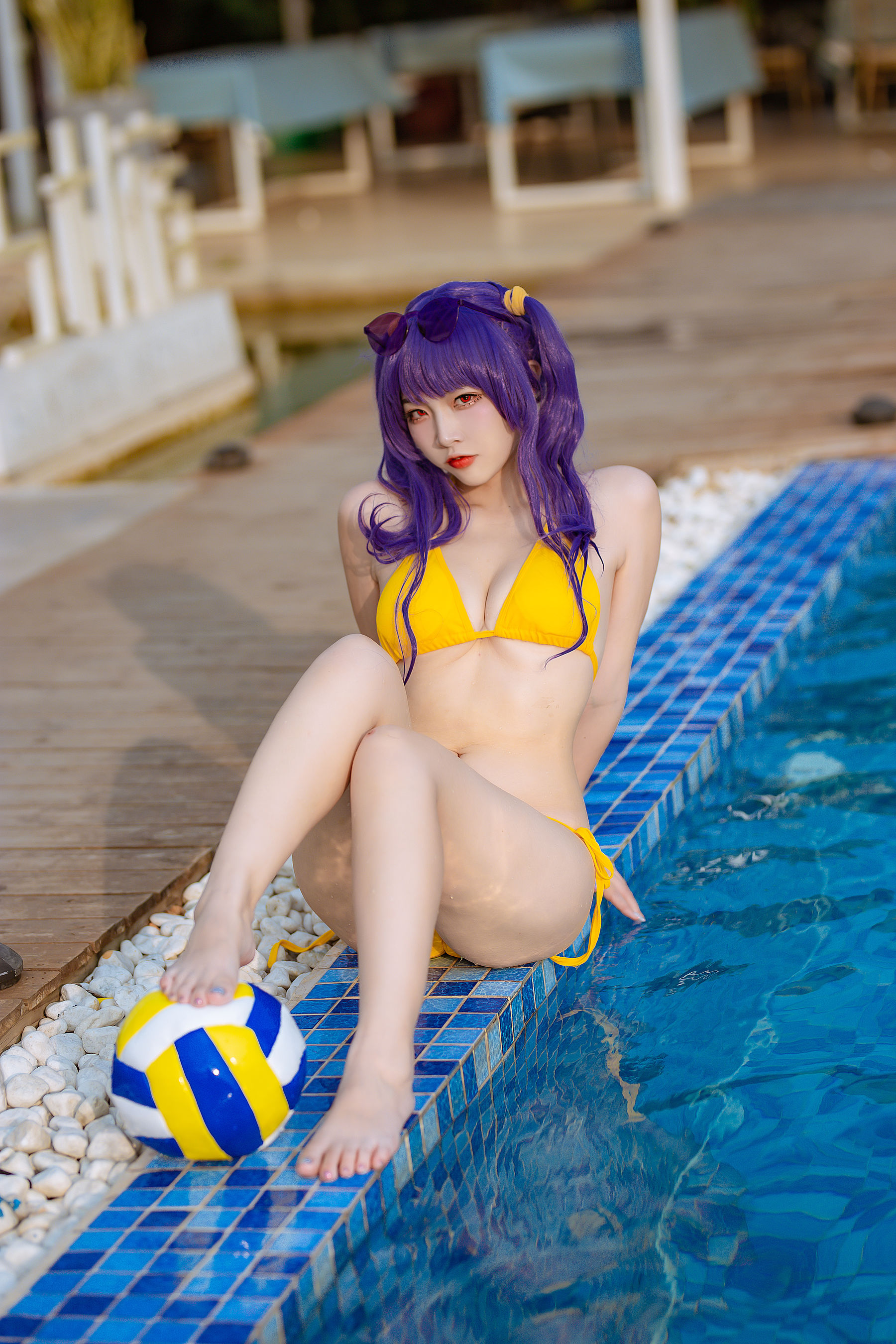 人气Coser二佐Nisa – 碧蓝 波拉泳装 Cosplay-第5张