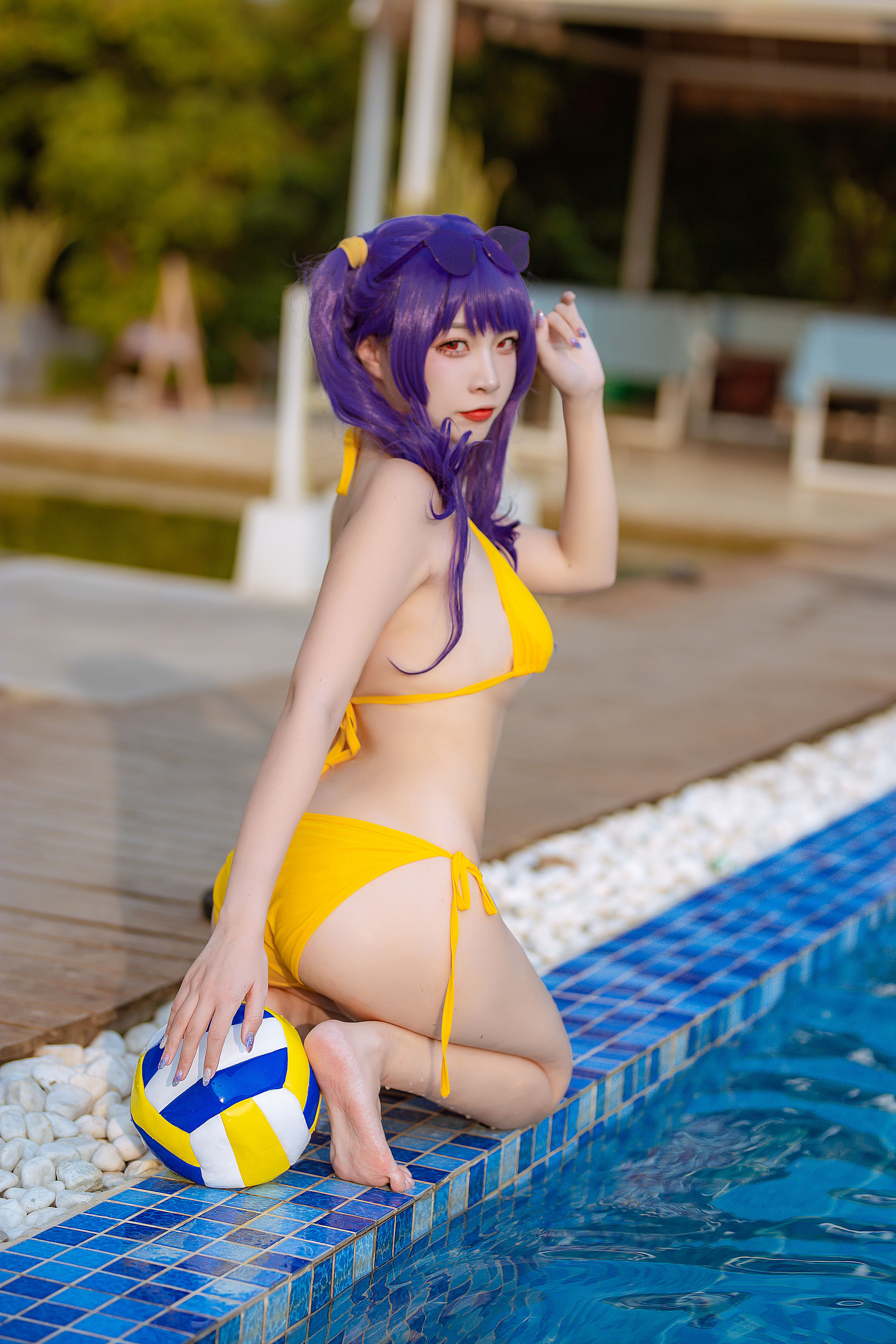 人气Coser二佐Nisa – 碧蓝 波拉泳装 Cosplay-第7张