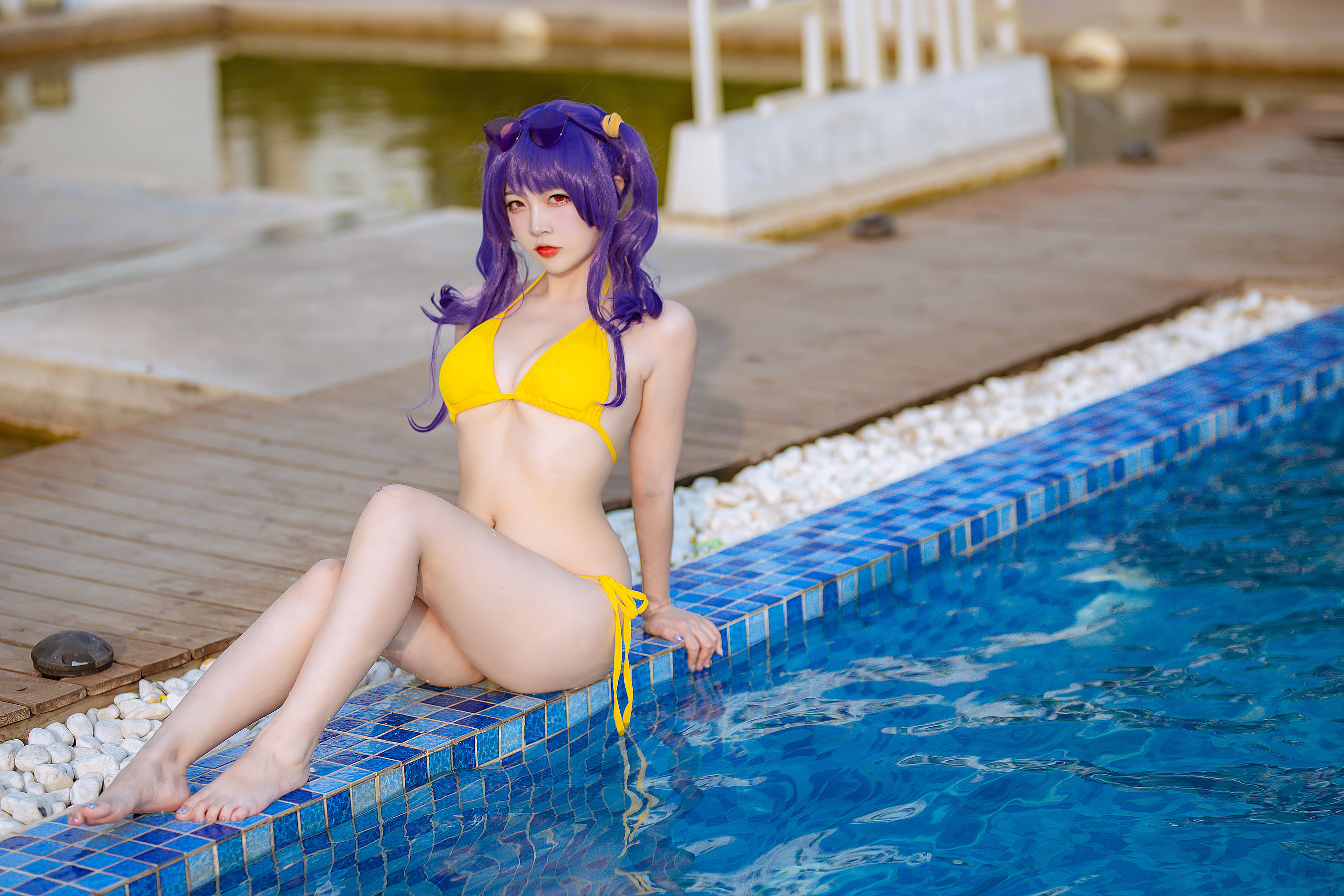 人气Coser二佐Nisa – 碧蓝 波拉泳装 Cosplay-第8张