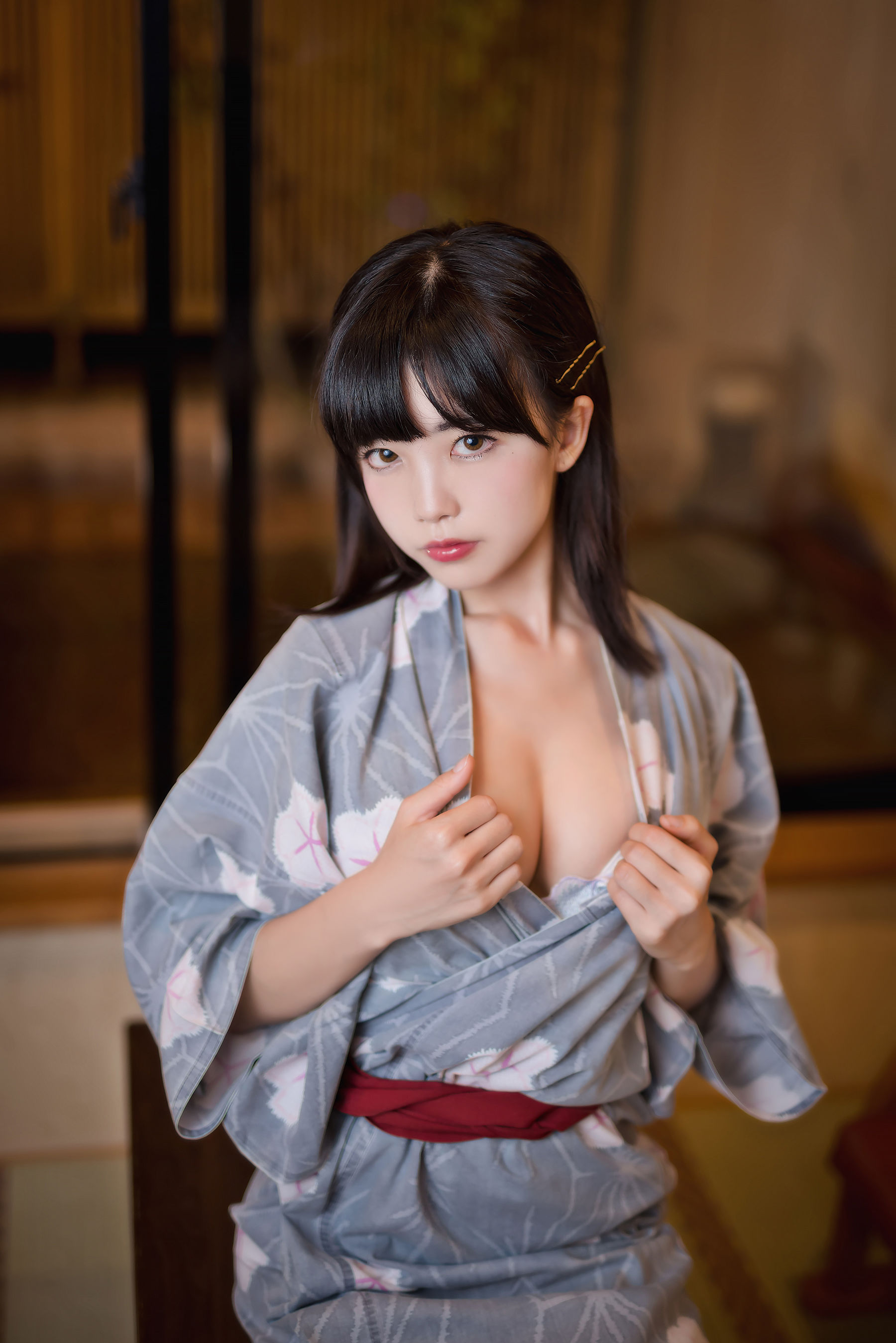 动漫博主水淼aqua – 温泉和服 Cosplay-第1张