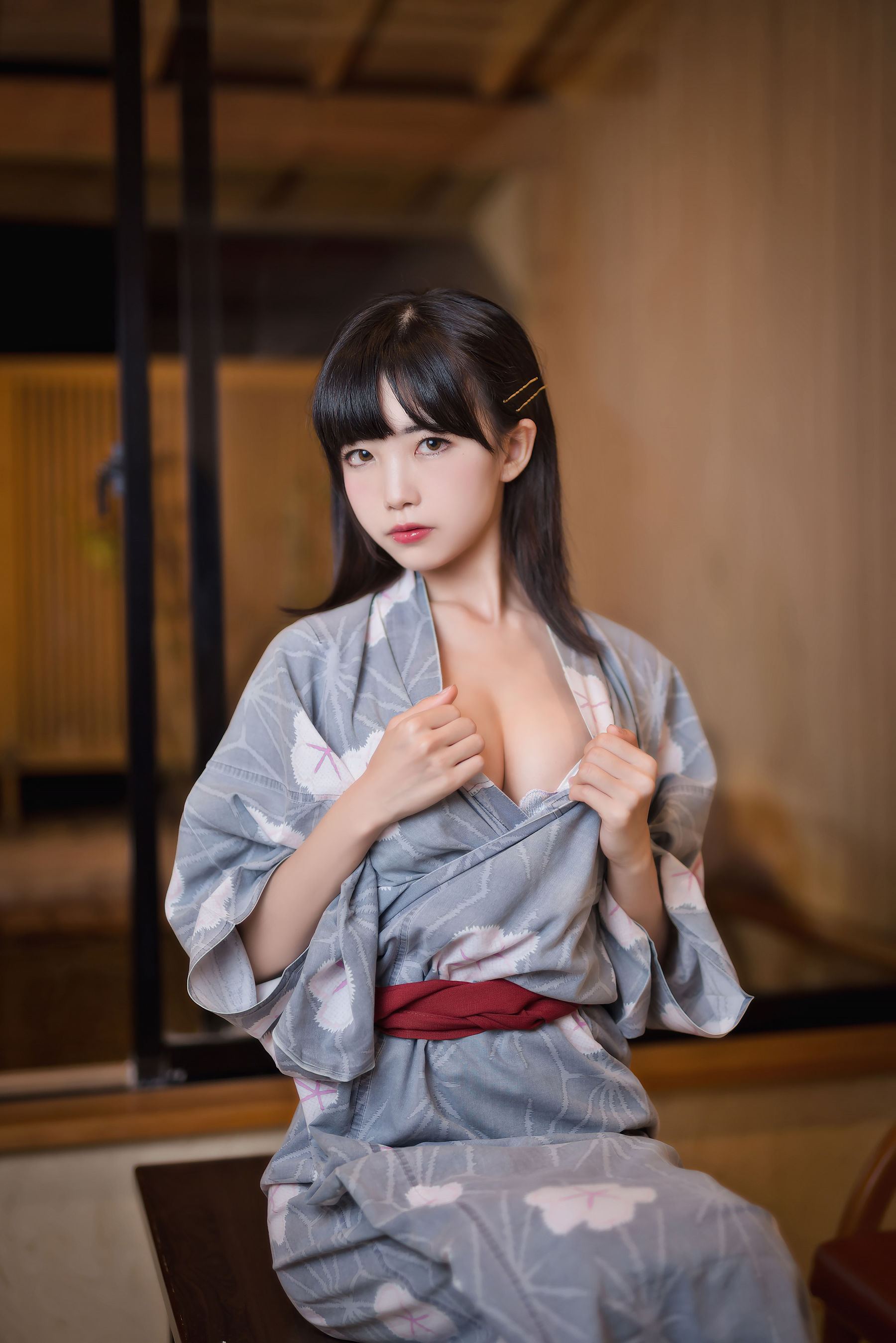动漫博主水淼aqua – 温泉和服 Cosplay-第20张