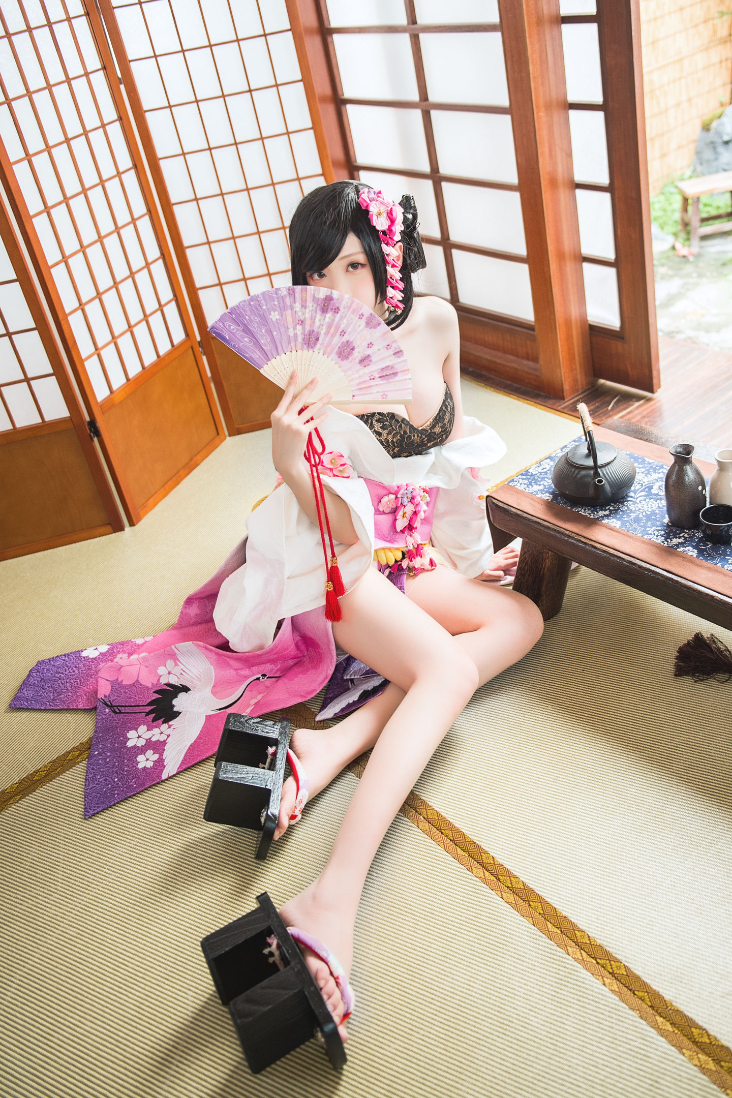 长腿Coser青青子Js – 镇魔曲夜樱+玉藻前 Cosplay-第5张