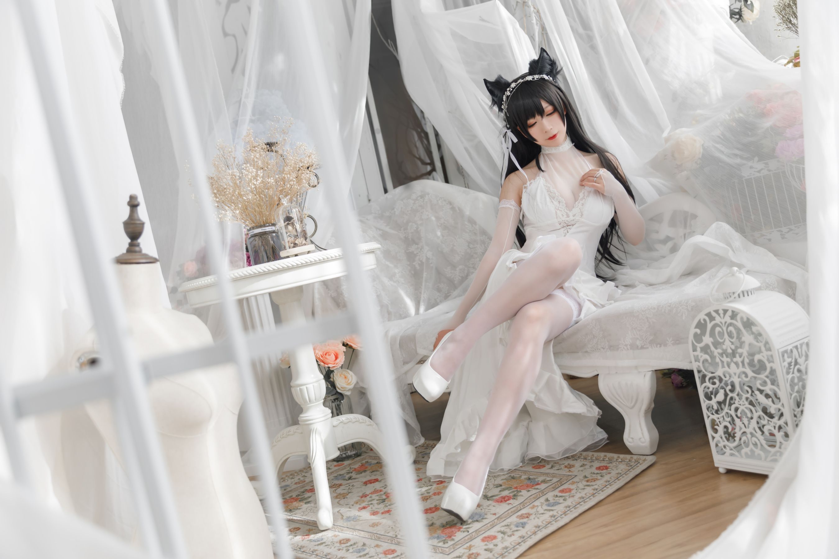 动漫博主樱落酱w – 爱宕花嫁 Cosplay-第3张