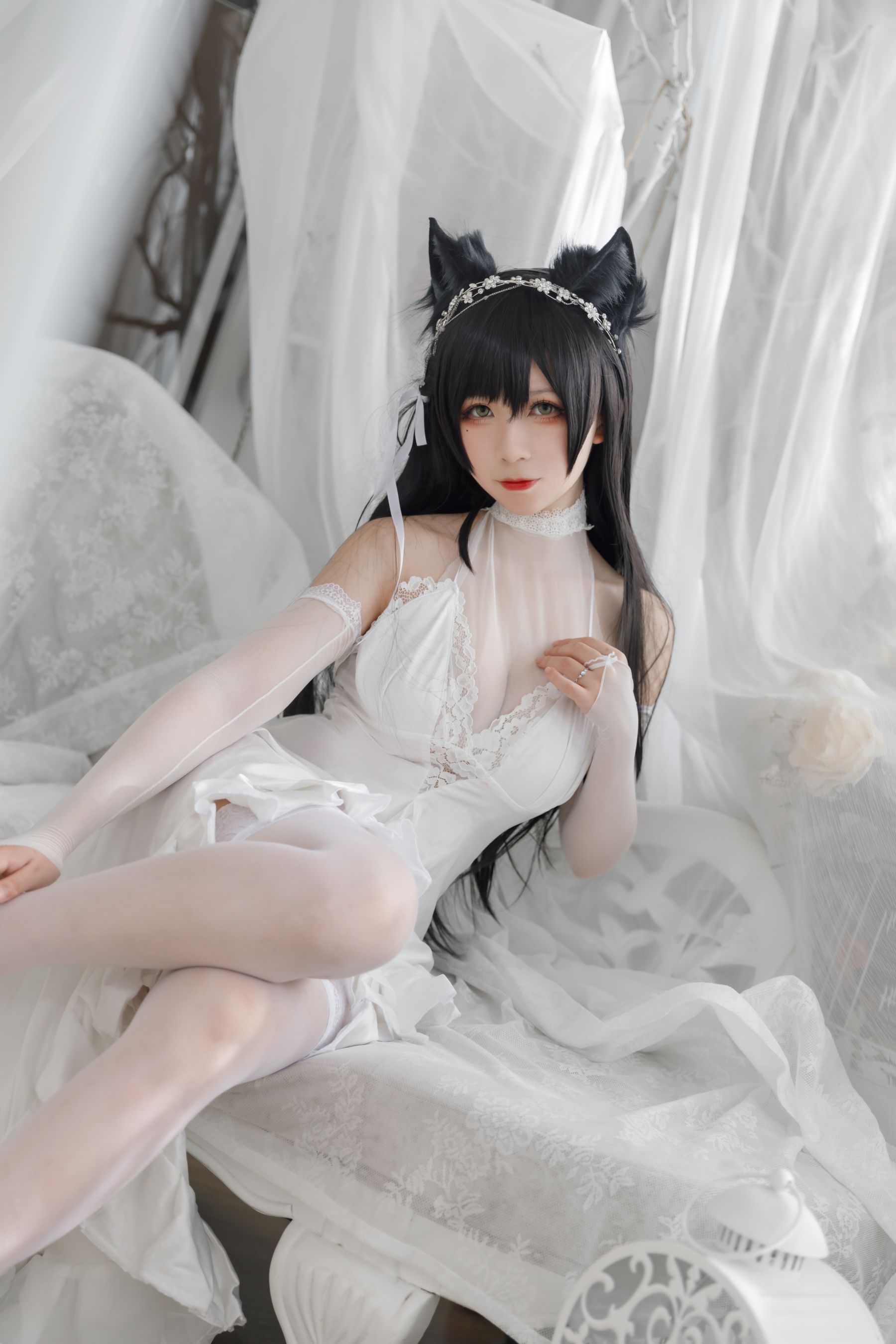 动漫博主樱落酱w – 爱宕花嫁 Cosplay-第4张