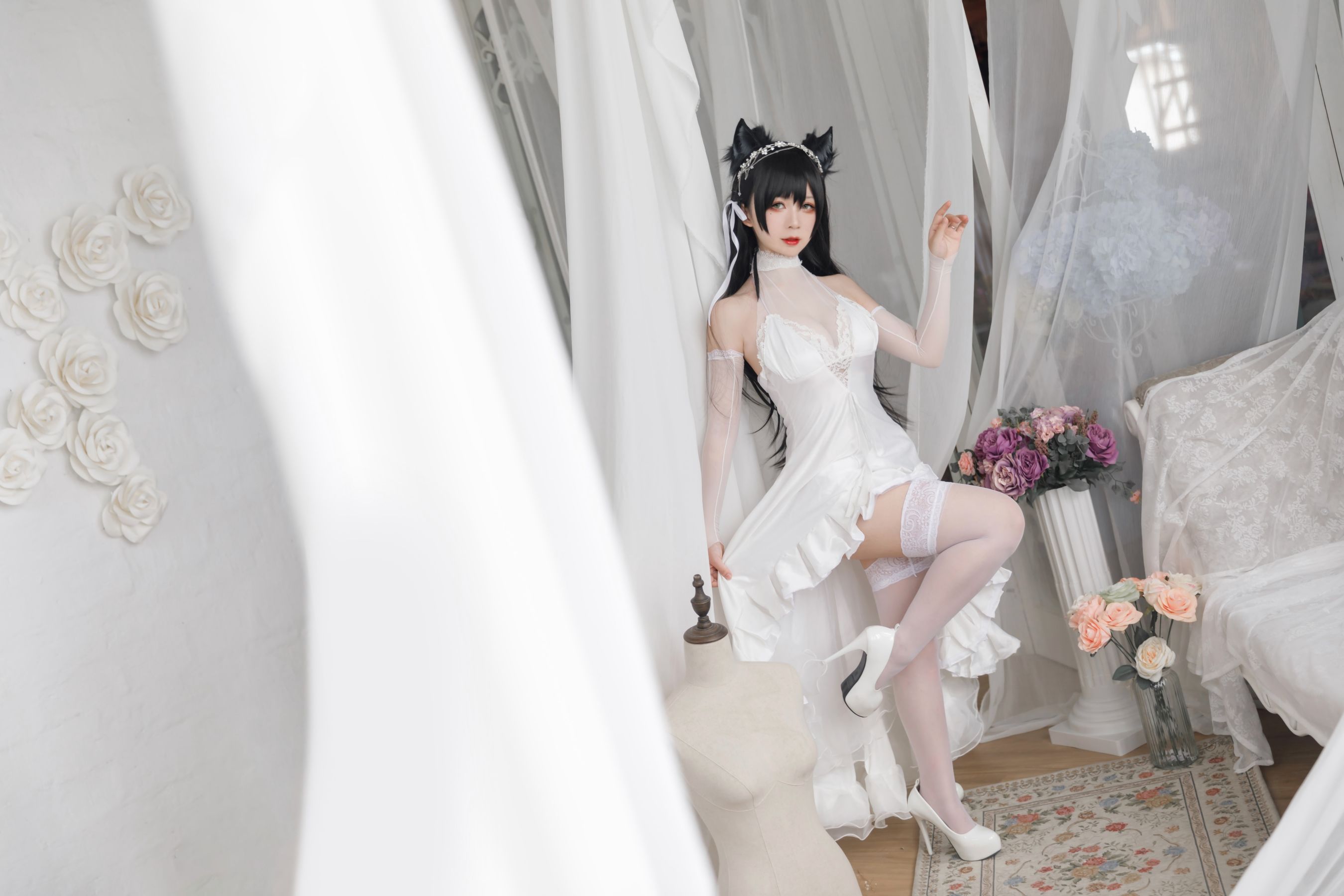 动漫博主樱落酱w – 爱宕花嫁 Cosplay-第5张