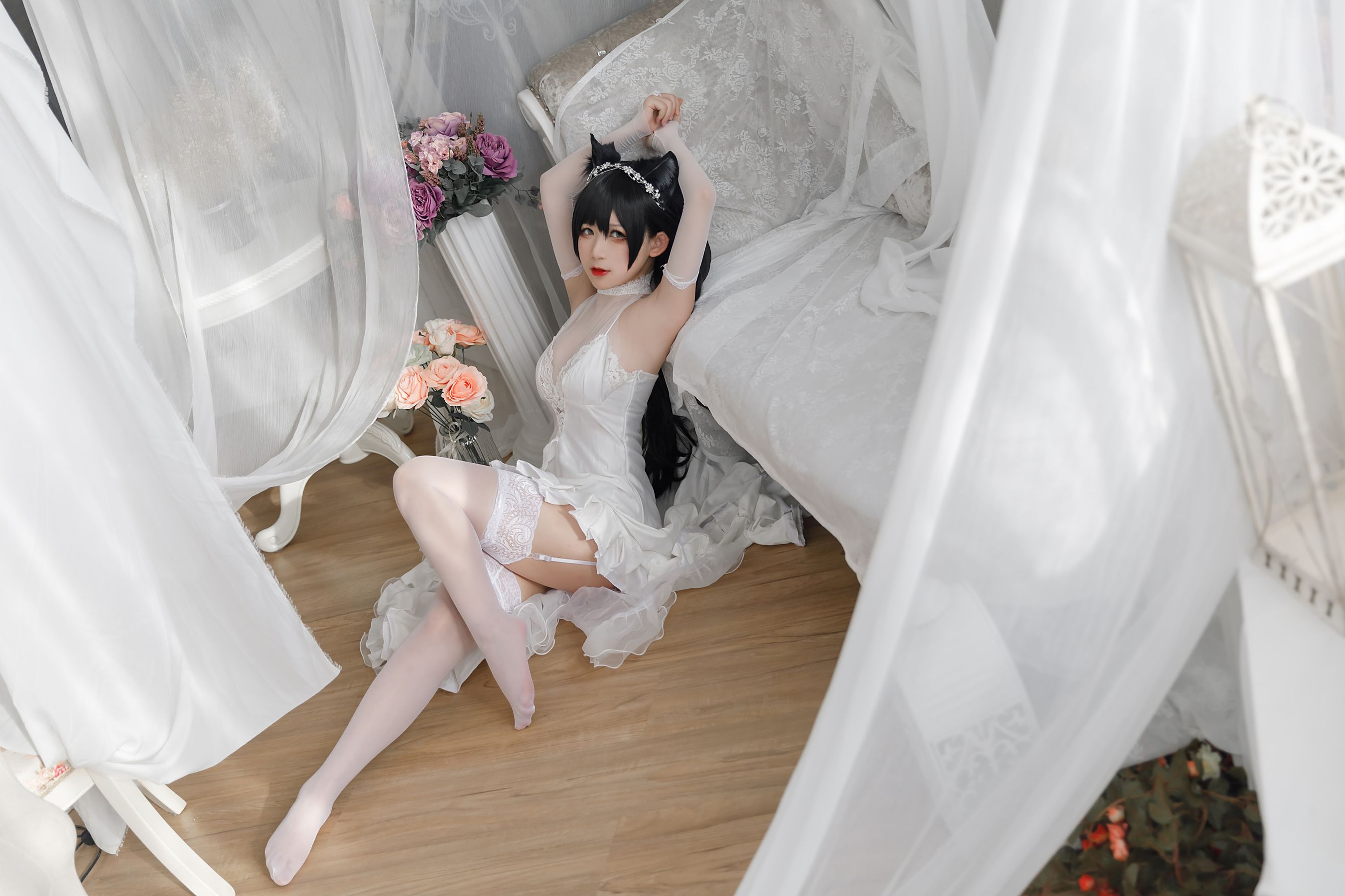 动漫博主樱落酱w – 爱宕花嫁 Cosplay-第6张