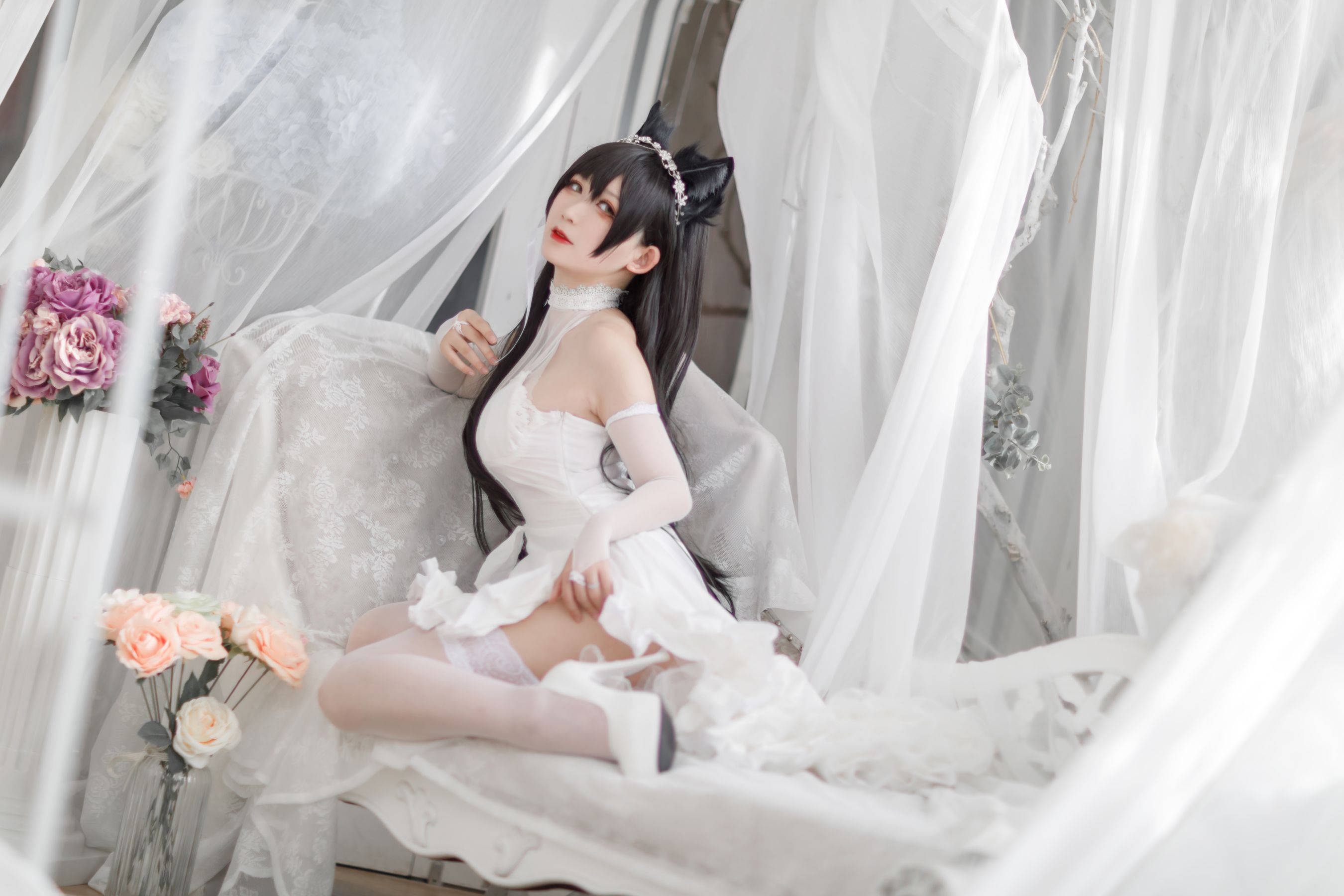 动漫博主樱落酱w – 爱宕花嫁 Cosplay-第9张