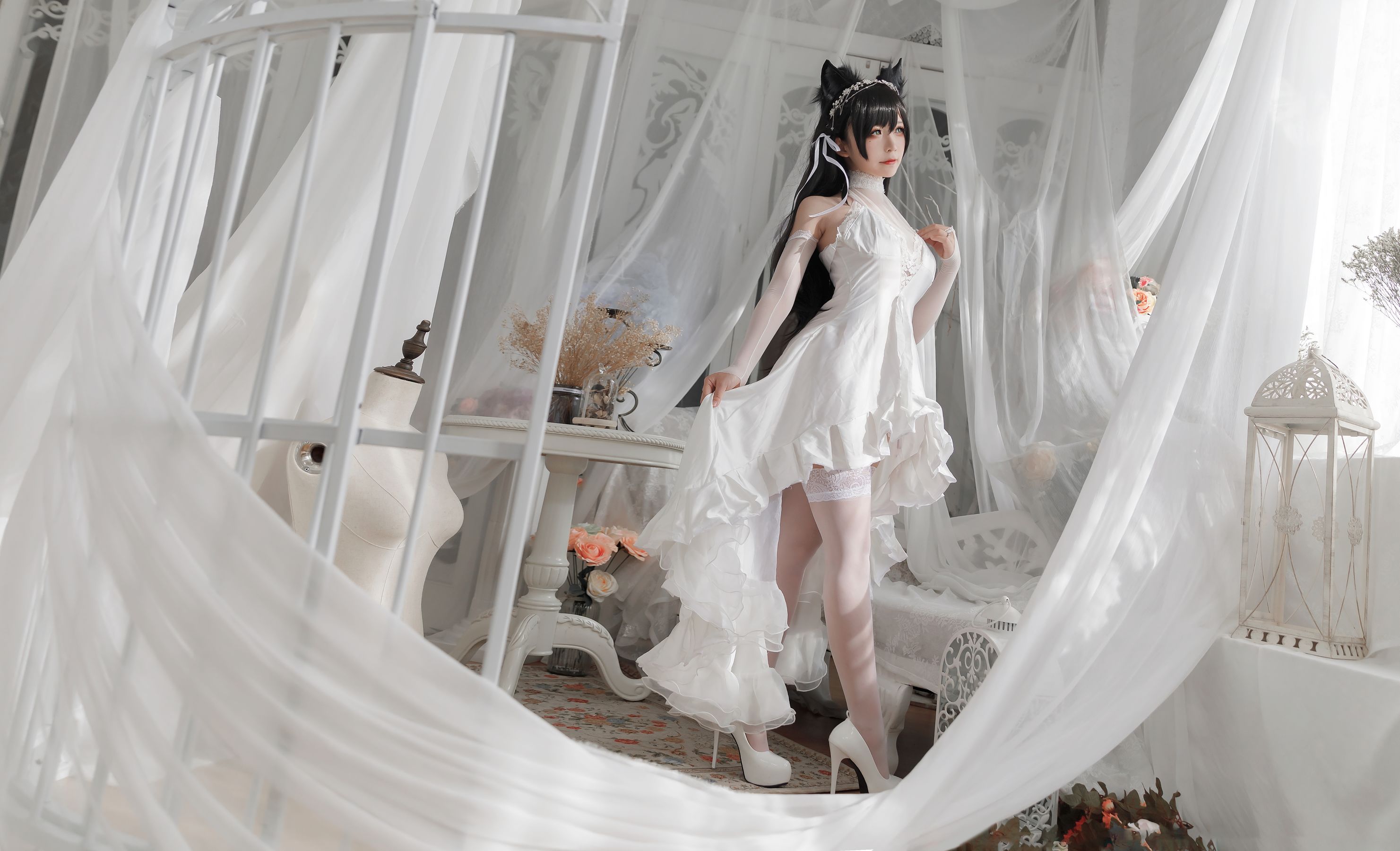 动漫博主樱落酱w – 爱宕花嫁 Cosplay-第17张
