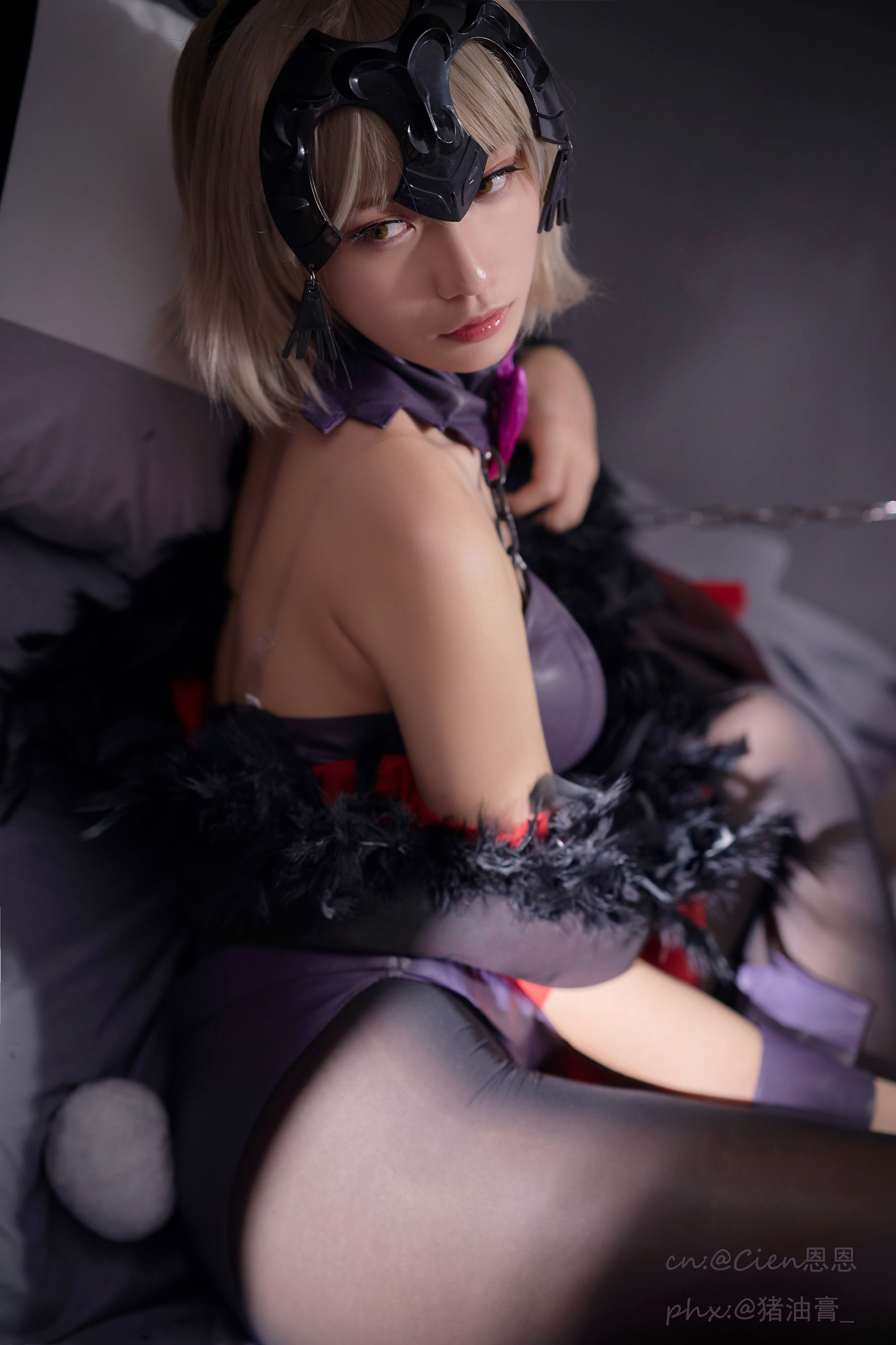 微博COS妹子Cien恩恩 黑贞兔女郎 Cosplay-第1张