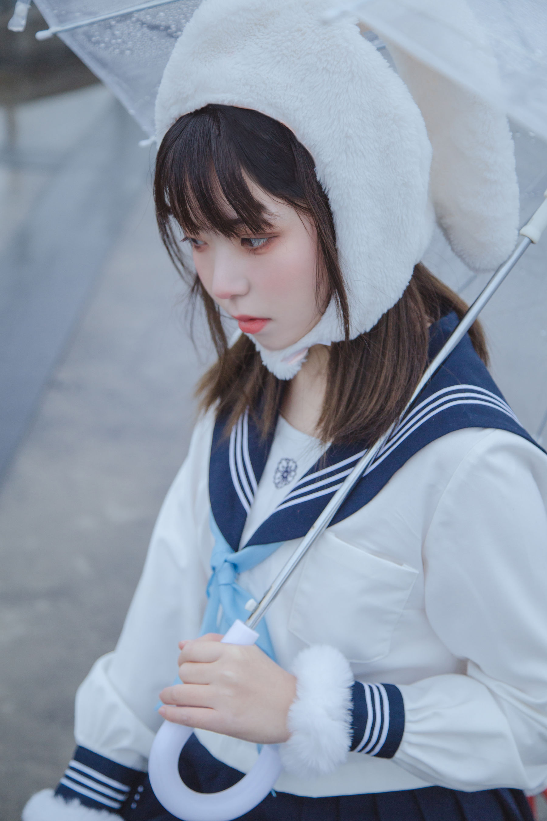 可爱妹子Fushii_海堂 – 兔兔头 Cosplay-第1张