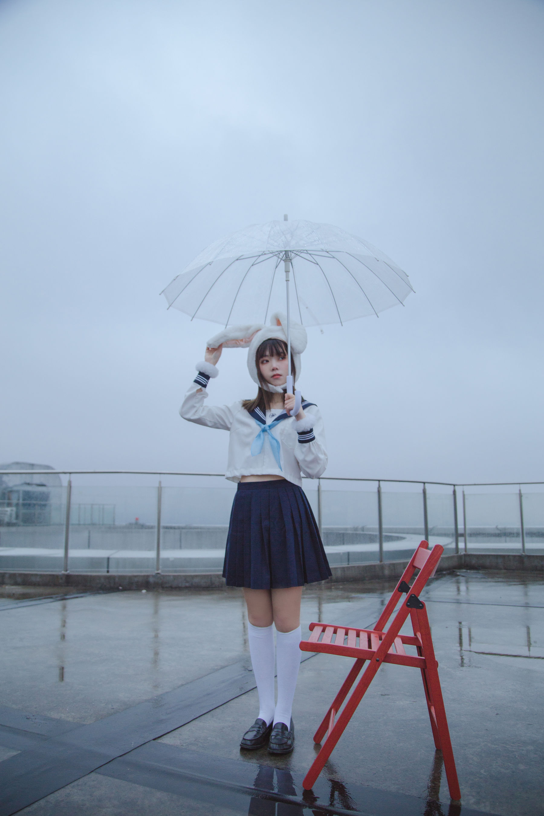 可爱妹子Fushii_海堂 – 兔兔头 Cosplay-第3张