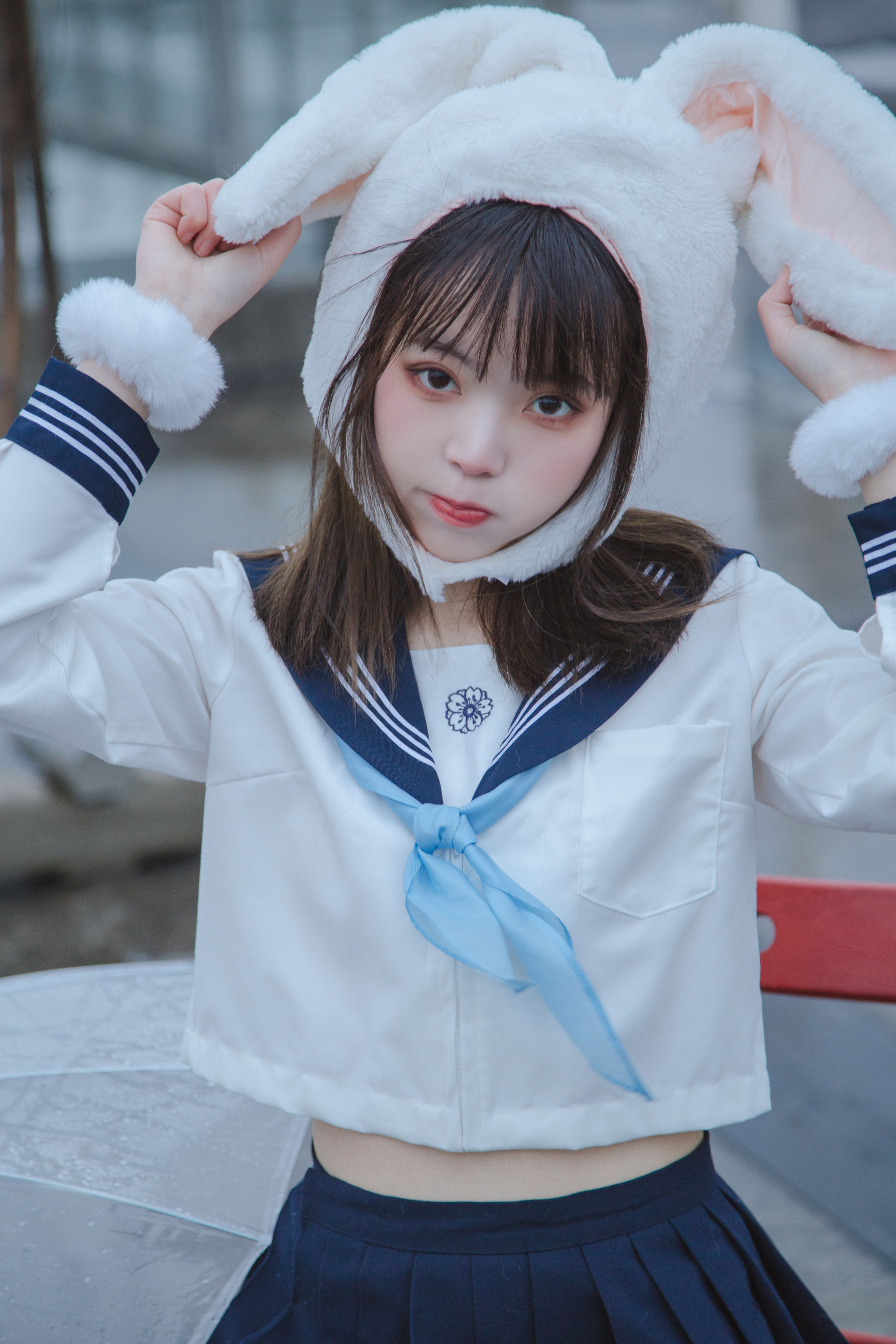 可爱妹子Fushii_海堂 – 兔兔头 Cosplay-第4张