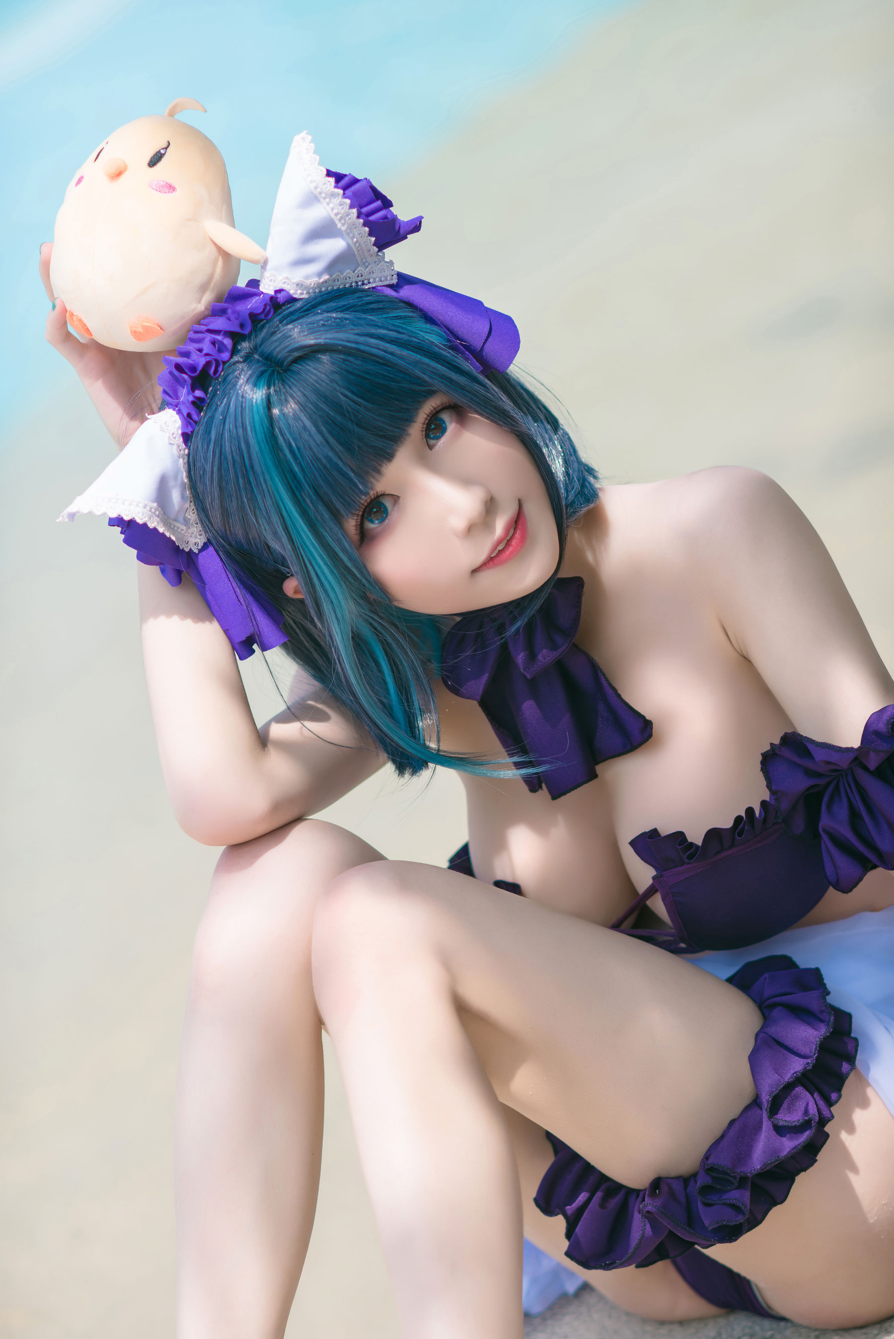 Tomoyo酱 – 碧蓝 柴郡泳装 Cosplay-第1张