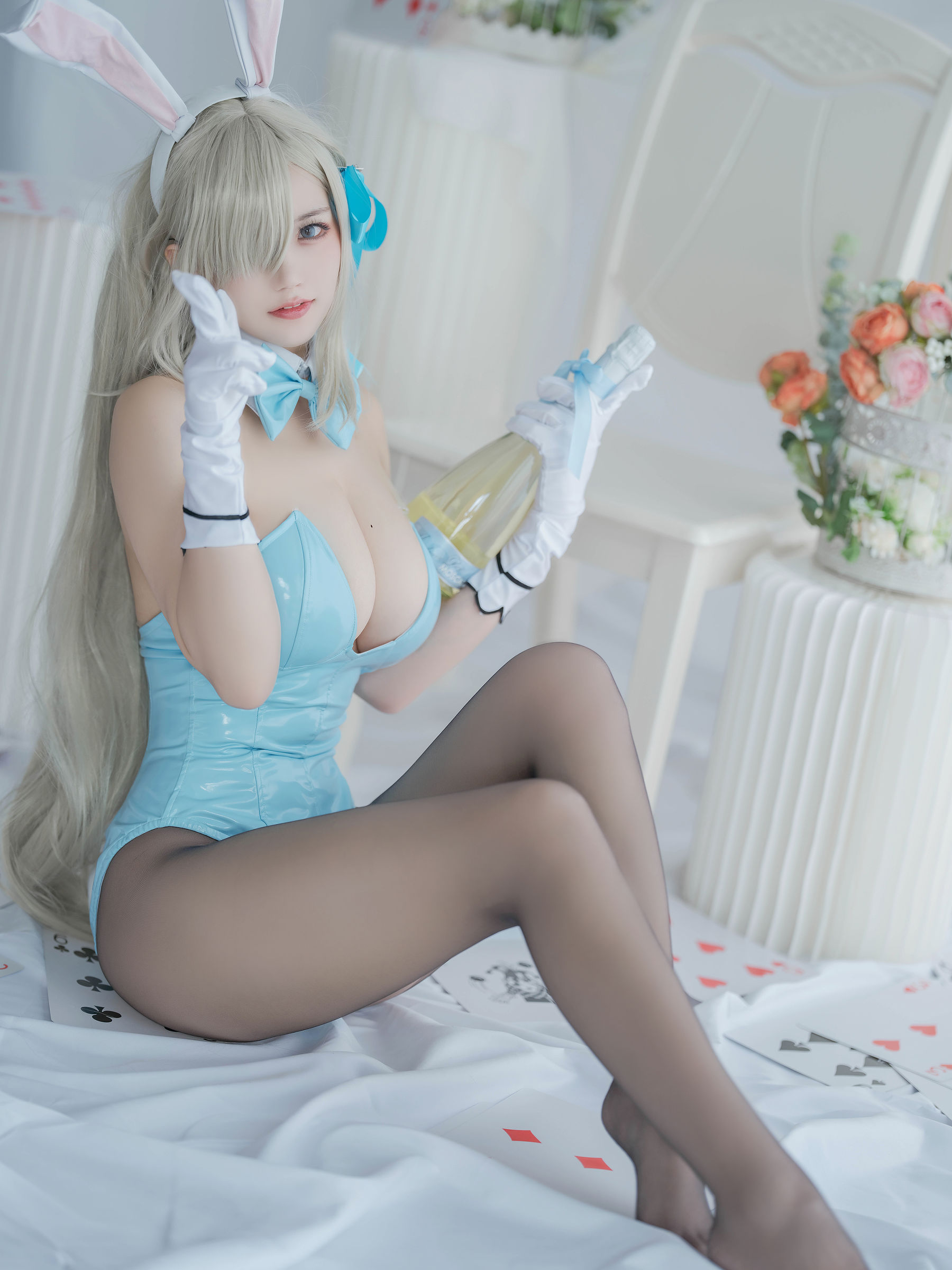 动漫博主小仓千代w – 明日奈 兔女郎 Cosplay-第2张
