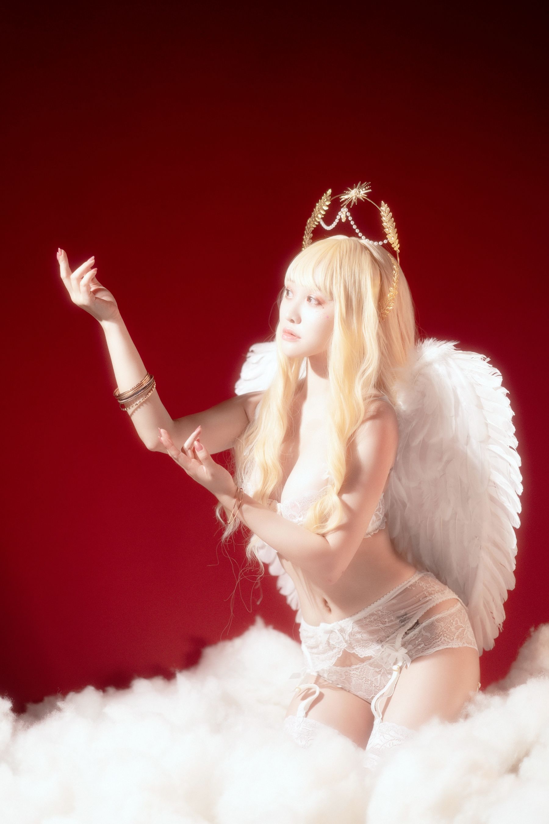 动漫博主脱尾巴Mizuki – 天使 Cosplay-第1张