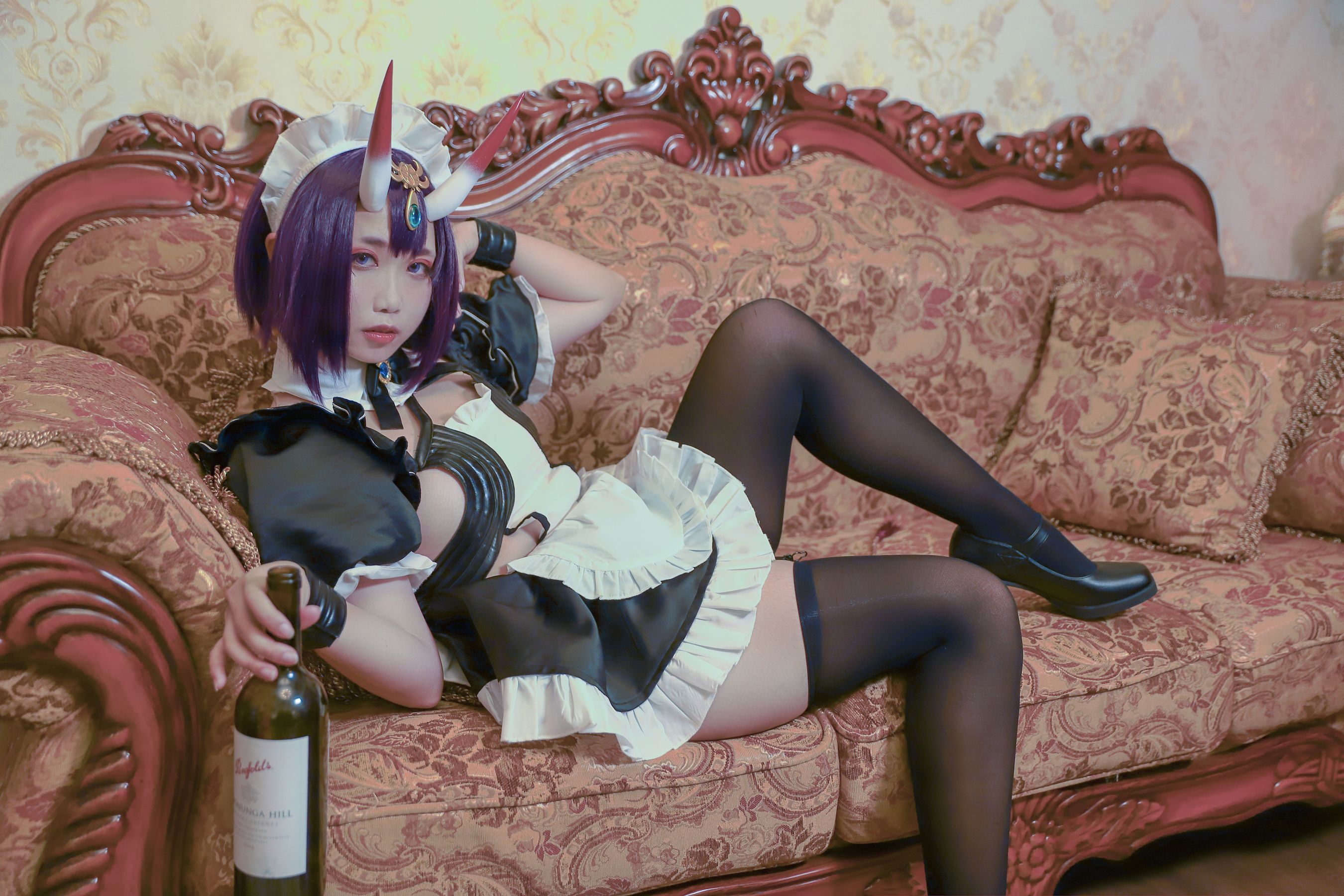 动漫博主贞子蜜桃oo – 酒吞童子 女仆 Cosplay-第1张