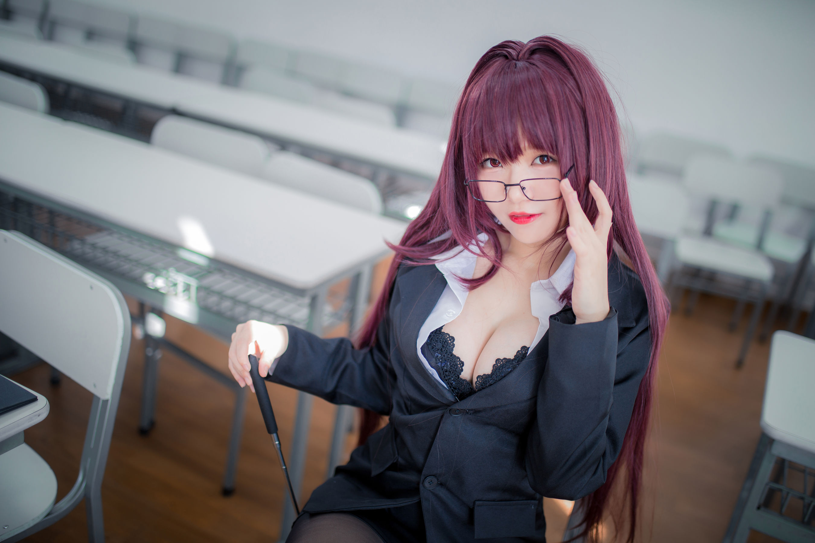 [萝莉COS] Yoko宅夏《斯卡哈教师》 Cosplay-第3张