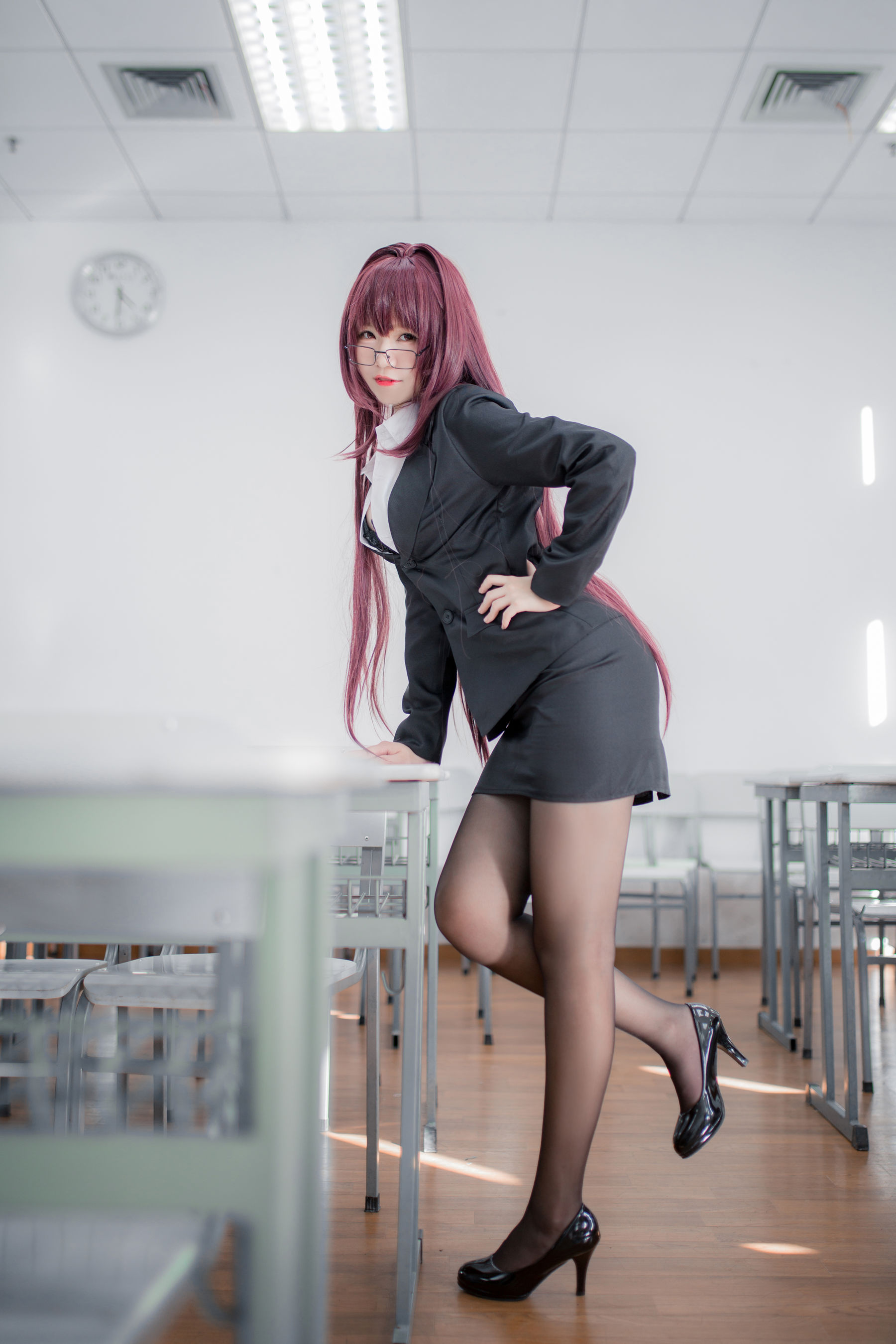 [萝莉COS] Yoko宅夏《斯卡哈教师》 Cosplay-第4张
