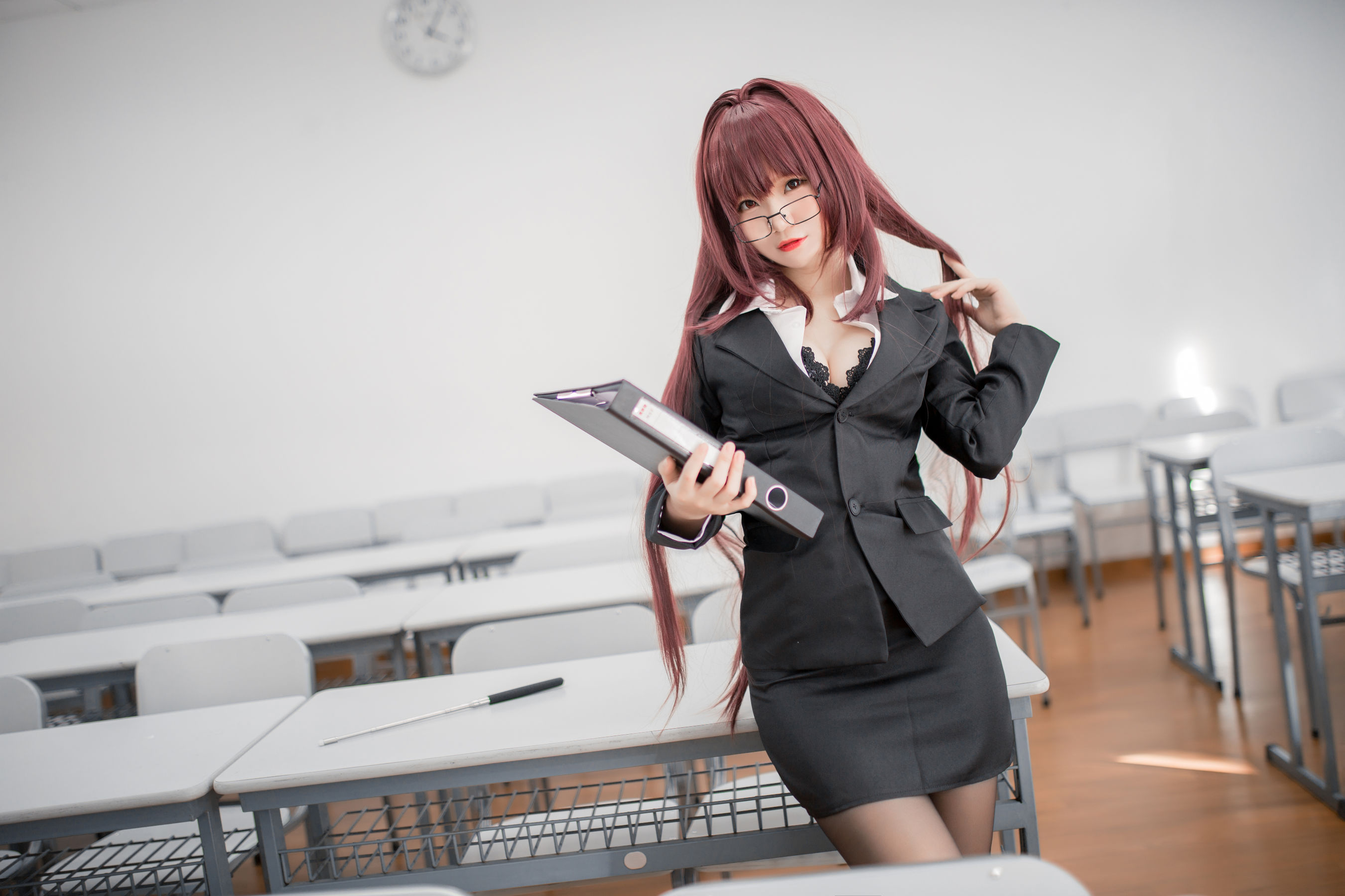 [萝莉COS] Yoko宅夏《斯卡哈教师》 Cosplay-第32张