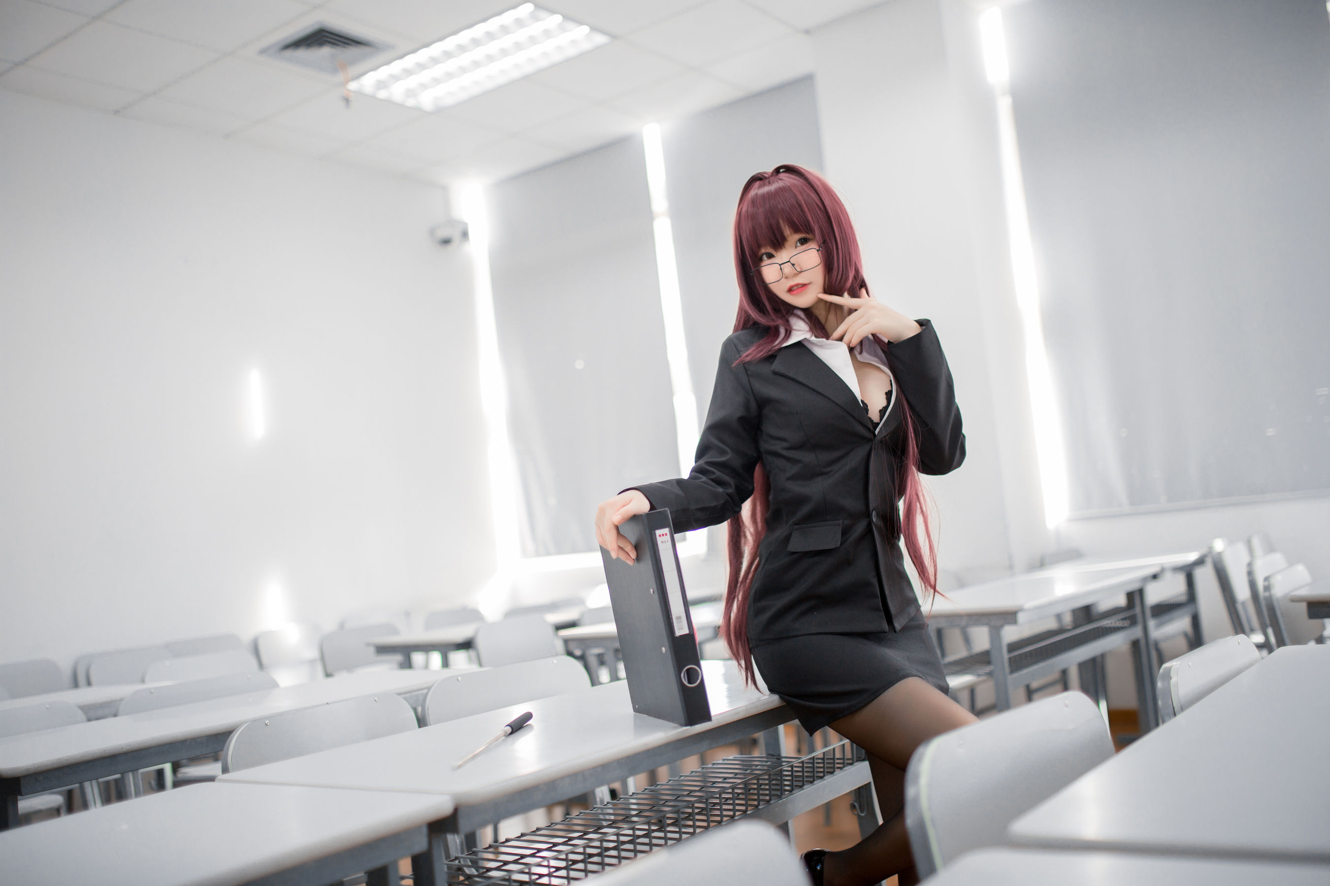 [萝莉COS] Yoko宅夏《斯卡哈教师》 Cosplay-第33张
