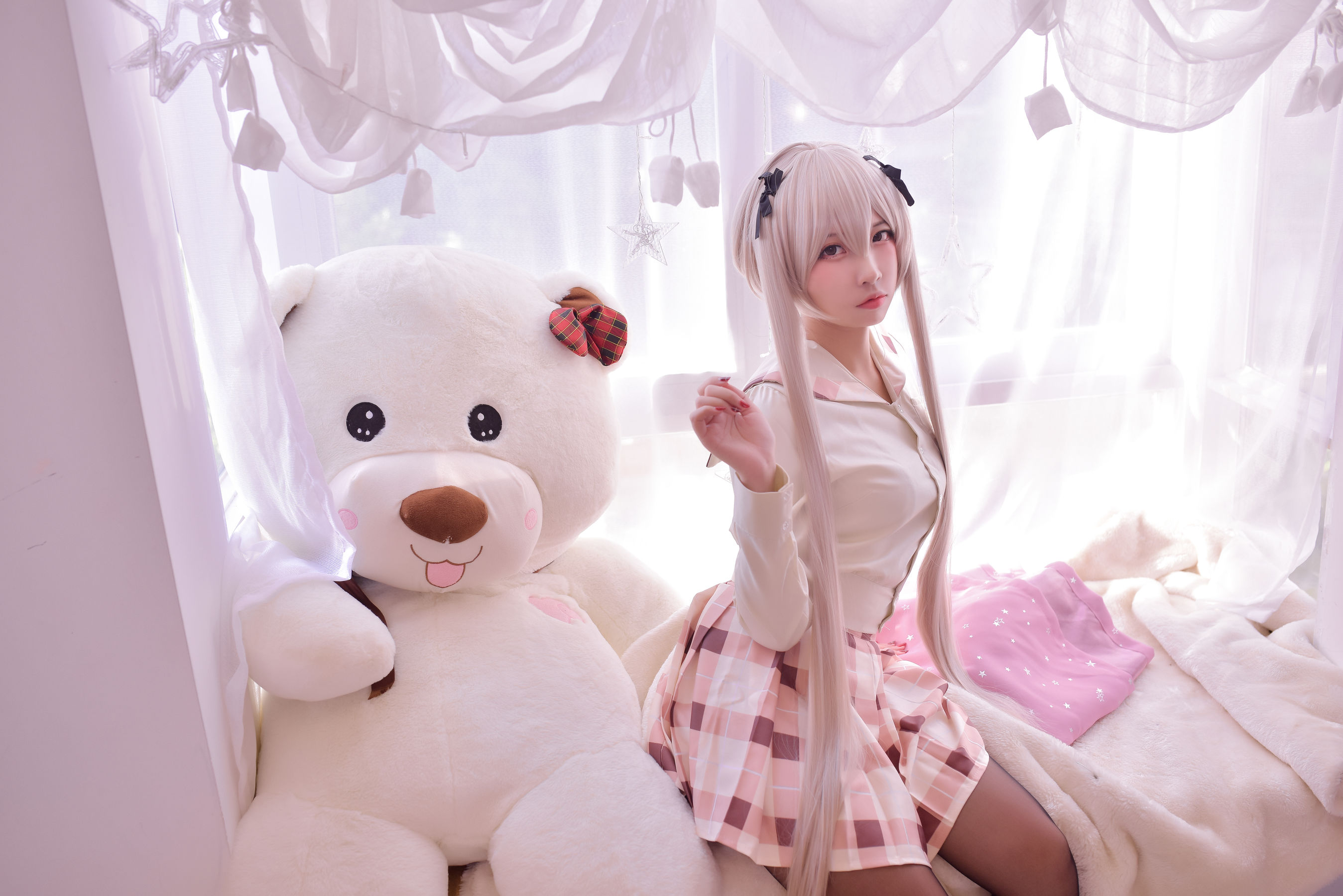 人气Coser二佐Nisa – 穹妹校服 Cosplay-第4张