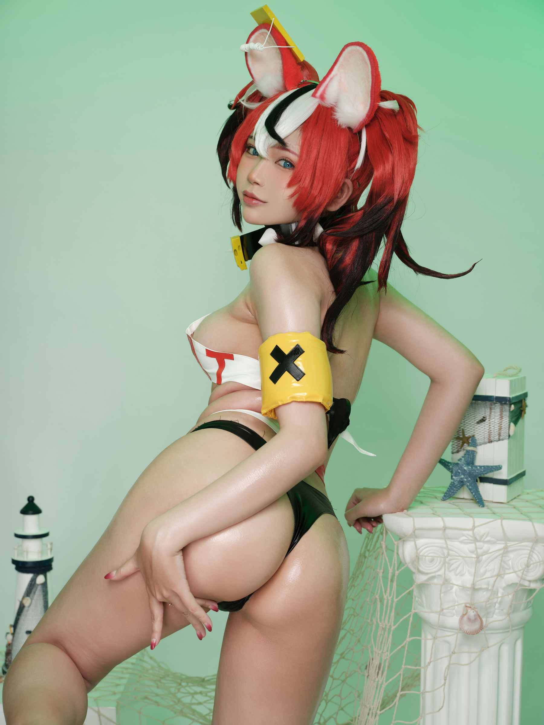 ZinieQ – Hakos Baelz Pole Dancing Cosplay-第1张