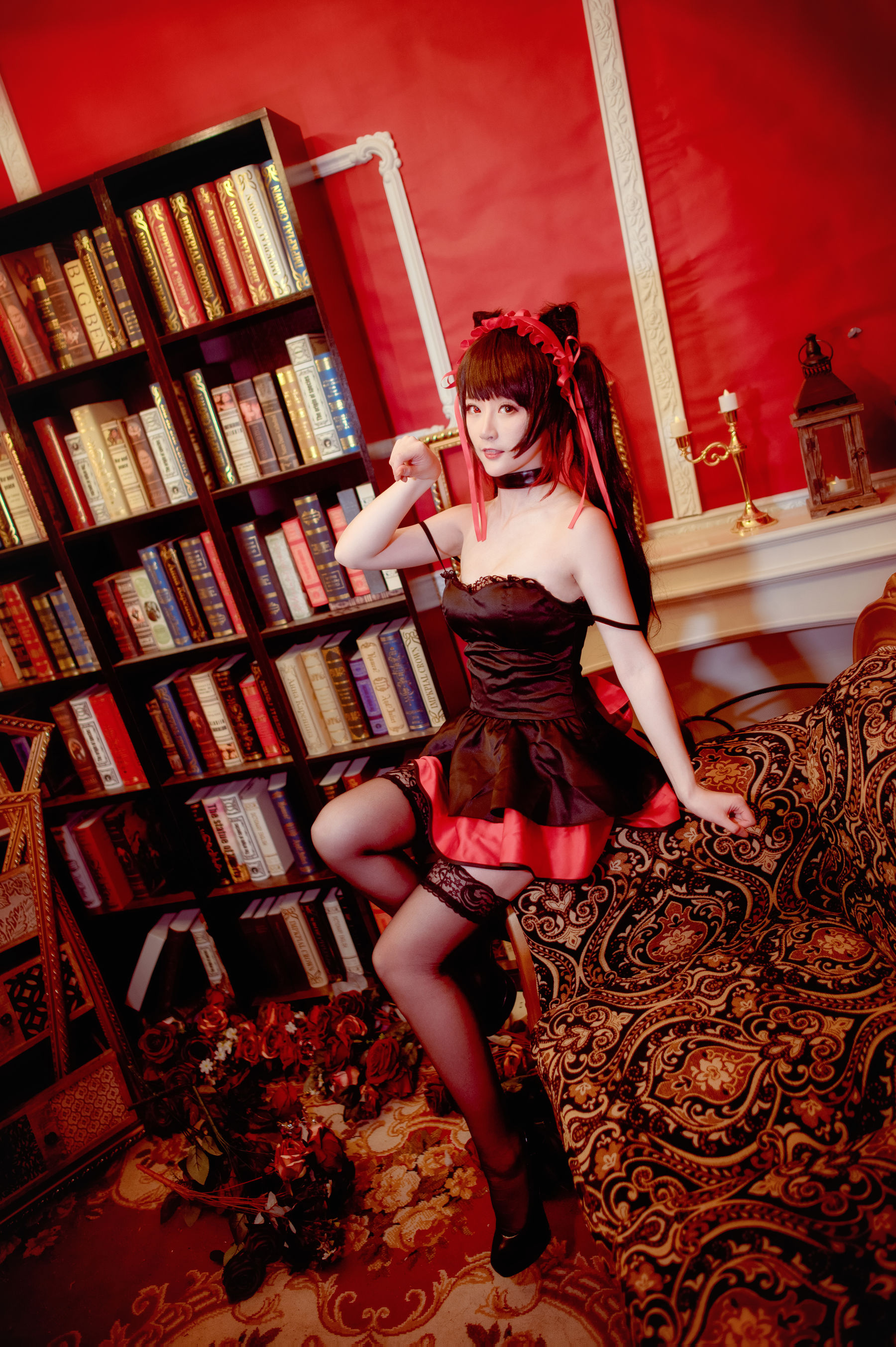 [Cosplay写真] 萌宠博主yui金鱼 – 时崎狂三 黑裙 Cosplay-第6张