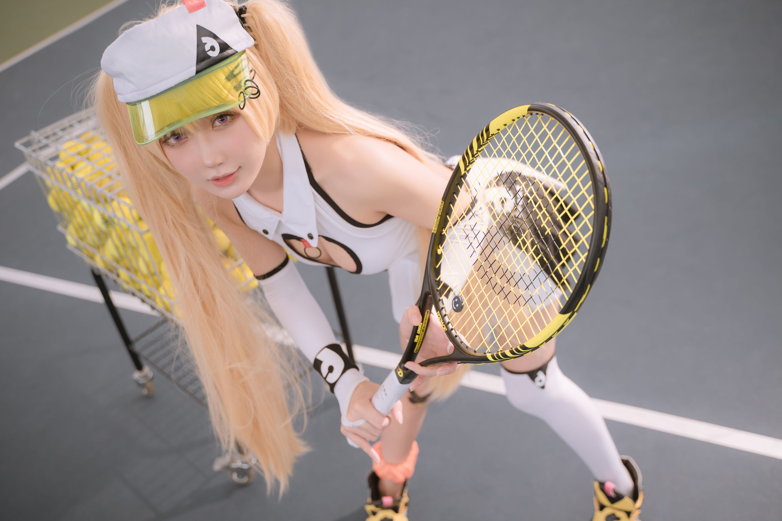 动漫博主阿包也是兔娘 – 贝奇网球服 Cosplay-第1张