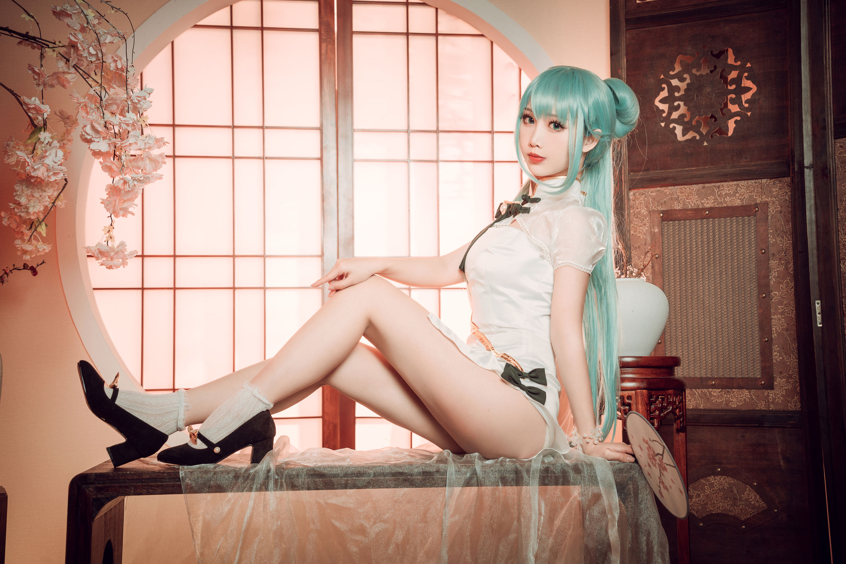 可爱人气Coser面饼仙儿 – 初音旗袍 Cosplay-第1张