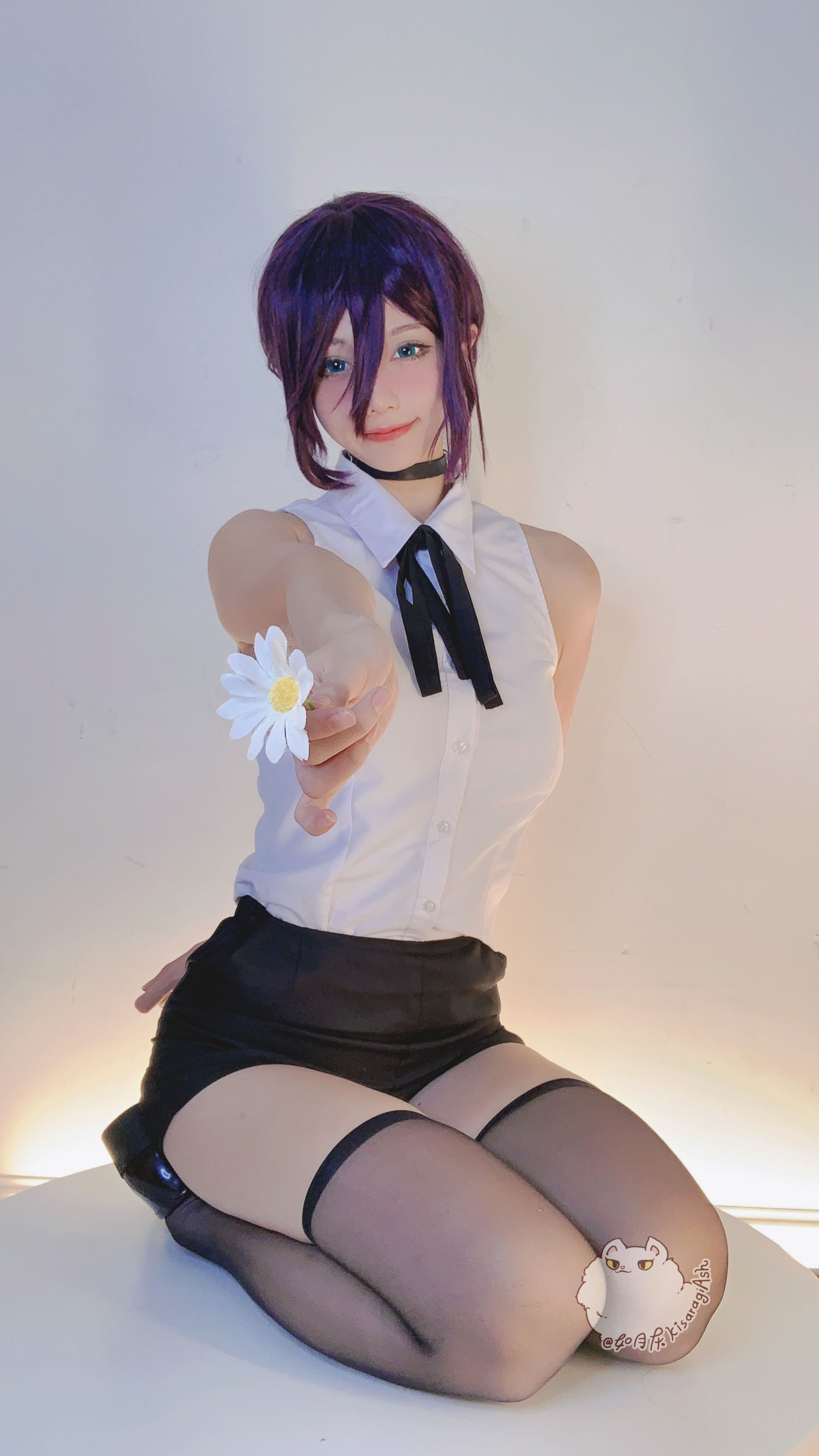 动漫博主如月灰 – 电锯人REZE Cosplay-第2张