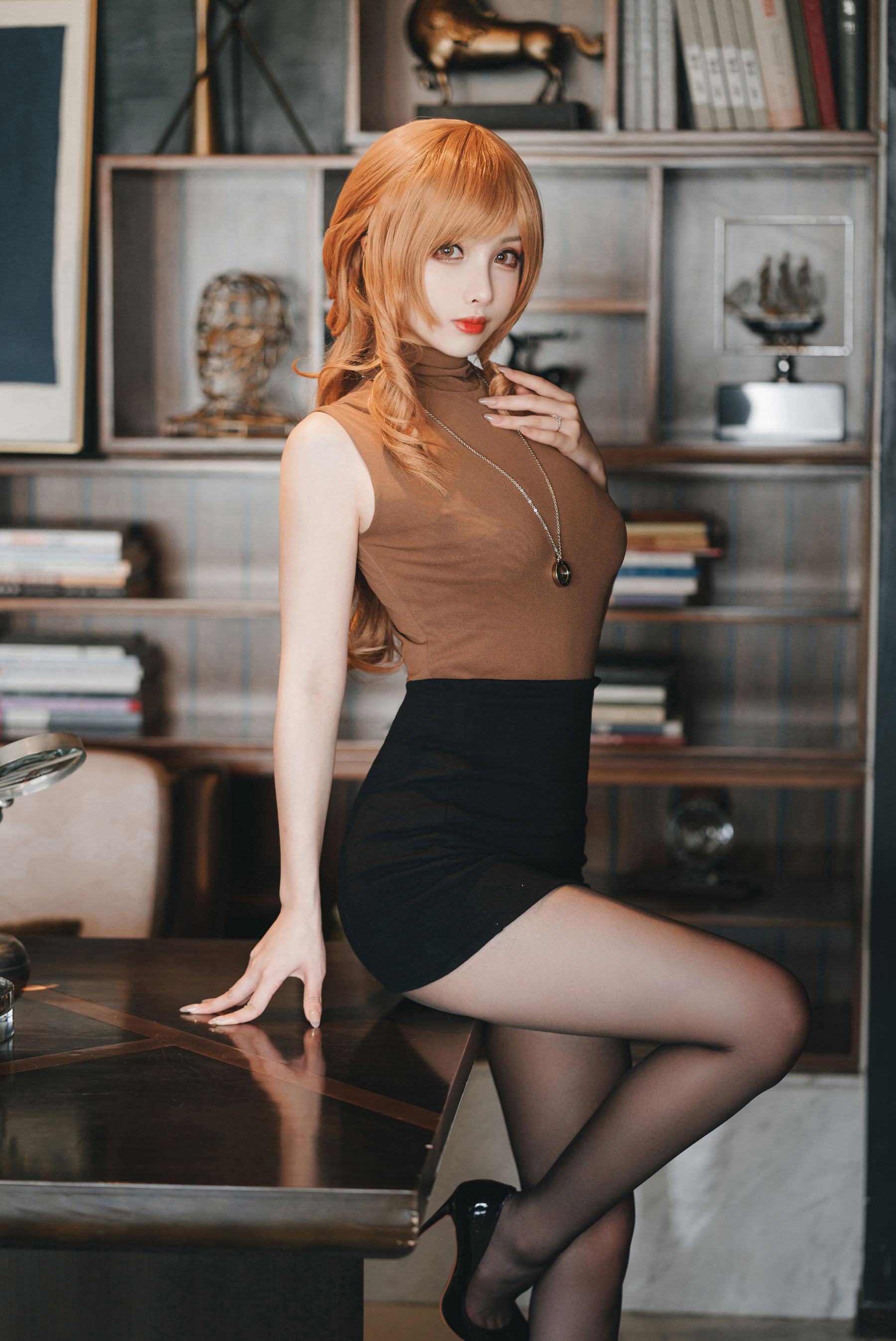 COS福利rioko凉凉子(肉扣热热子) – 人妻的一天-公司篇 Cosplay-第1张