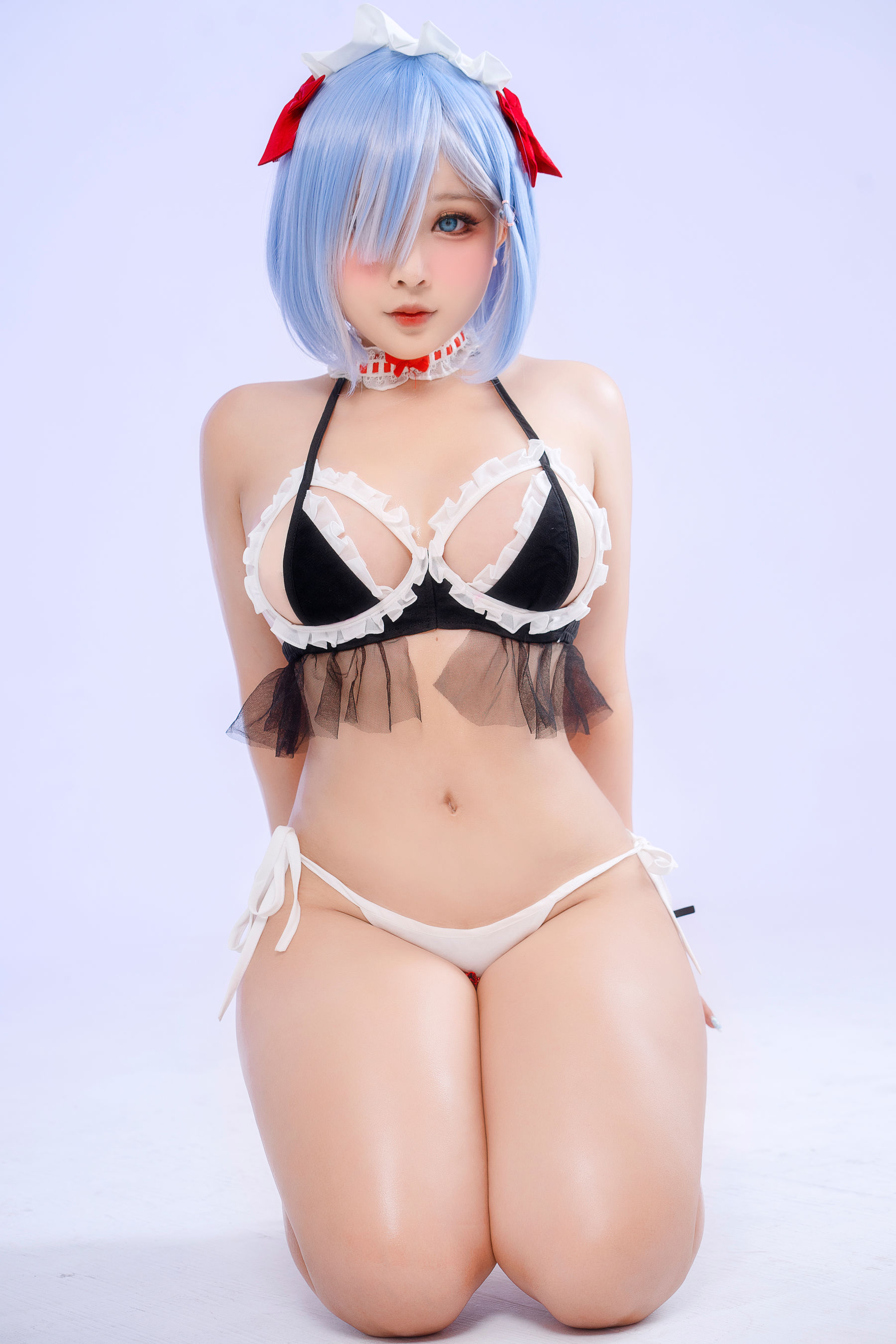 Sayo Momo – Rem Lingerie Cosplay-第1张