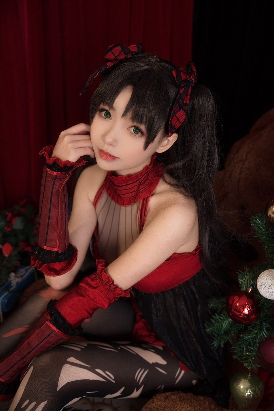 动漫博主大大卷卷小卷 – 内衣双马尾 Cosplay-第1张