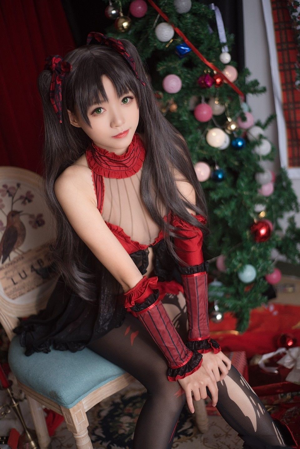 动漫博主大大卷卷小卷 – 内衣双马尾 Cosplay-第4张