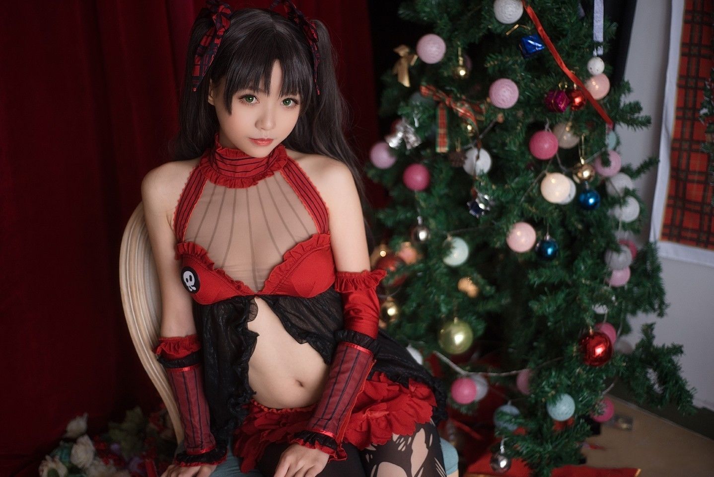 动漫博主大大卷卷小卷 – 内衣双马尾 Cosplay-第6张