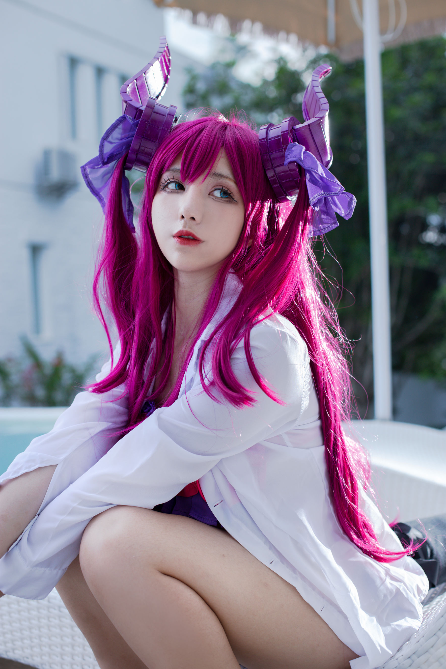 动漫博主九曲Jean – 龙娘泳装 Cosplay-第4张