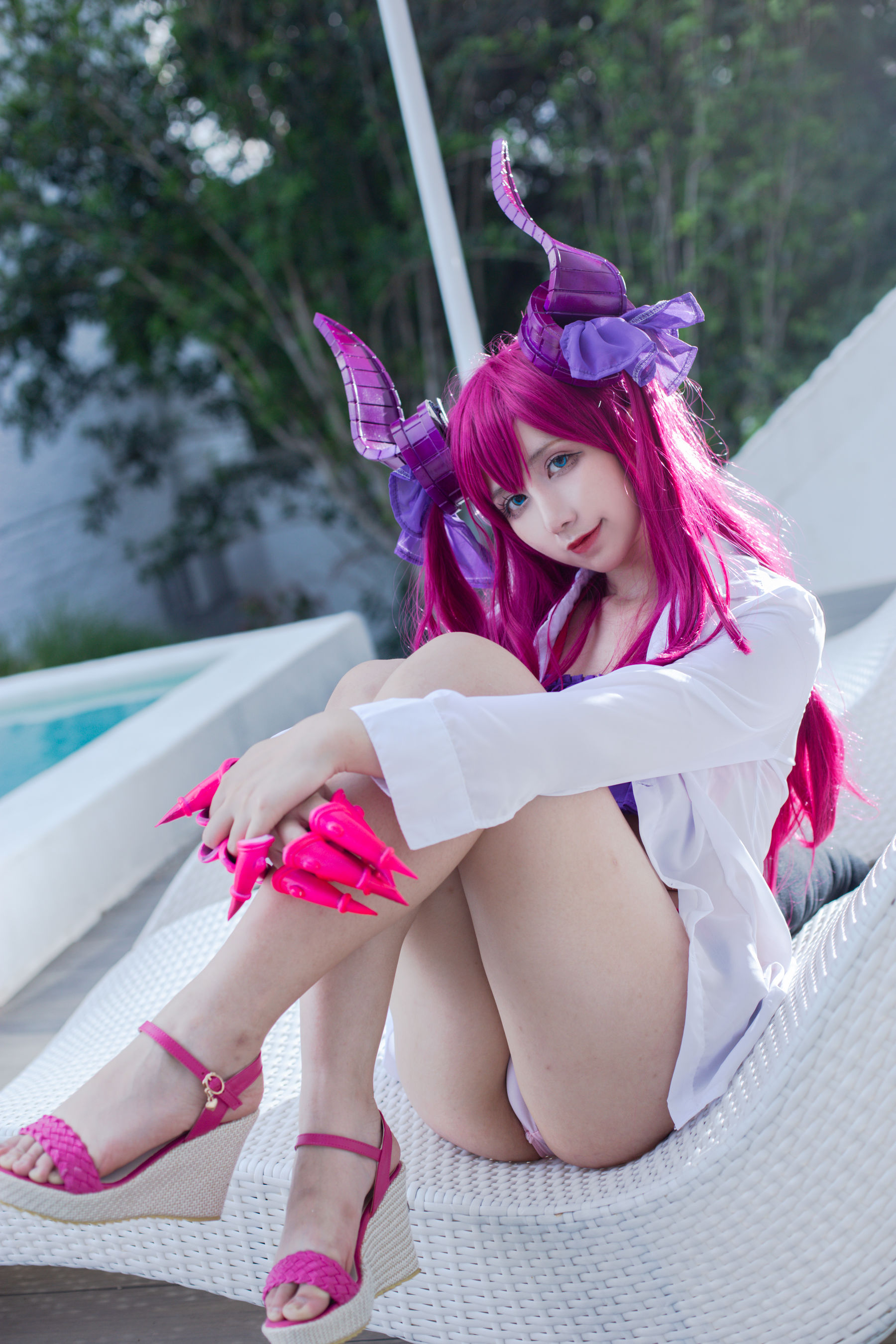 动漫博主九曲Jean – 龙娘泳装 Cosplay-第5张
