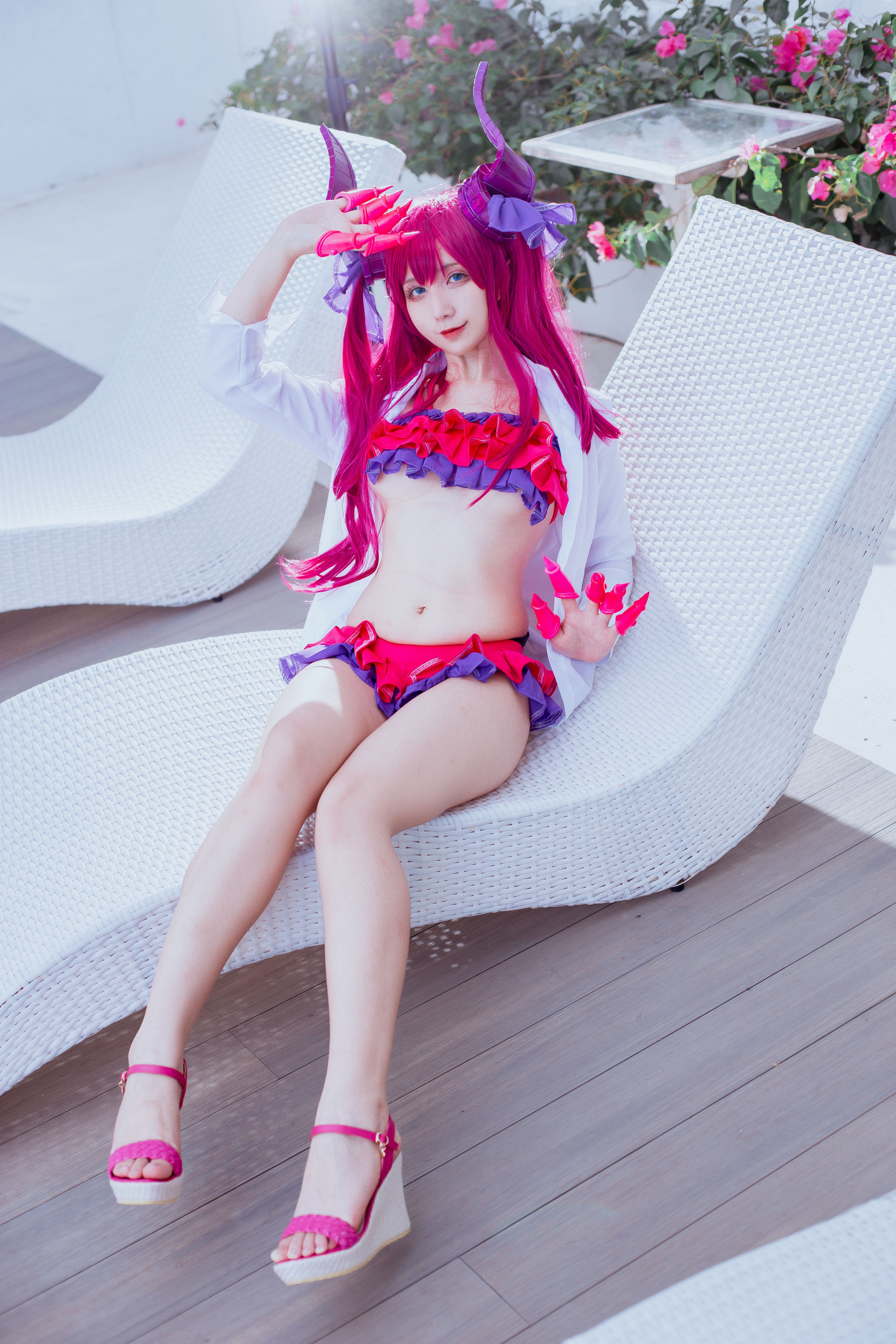 动漫博主九曲Jean – 龙娘泳装 Cosplay-第7张