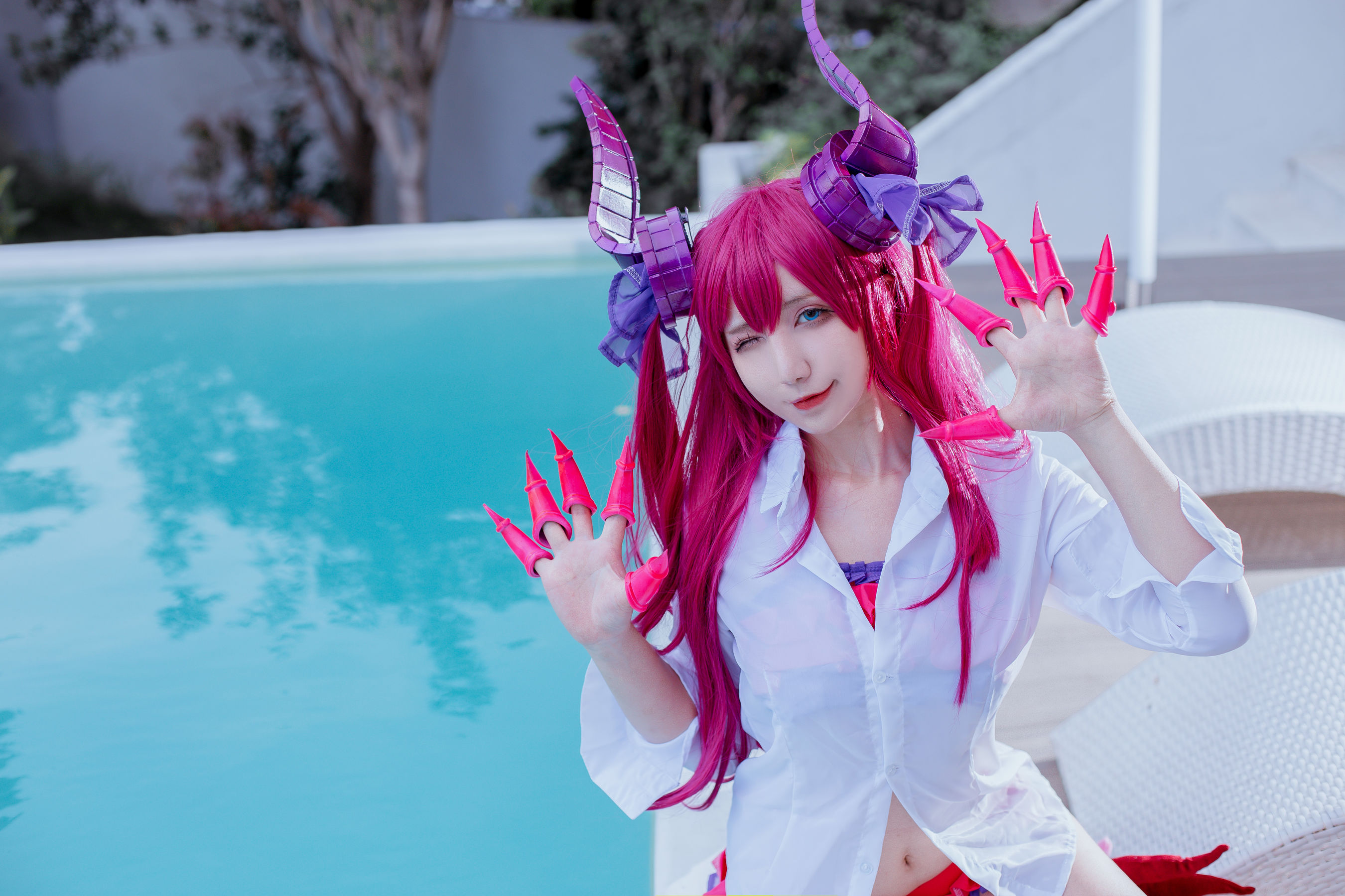 动漫博主九曲Jean – 龙娘泳装 Cosplay-第14张