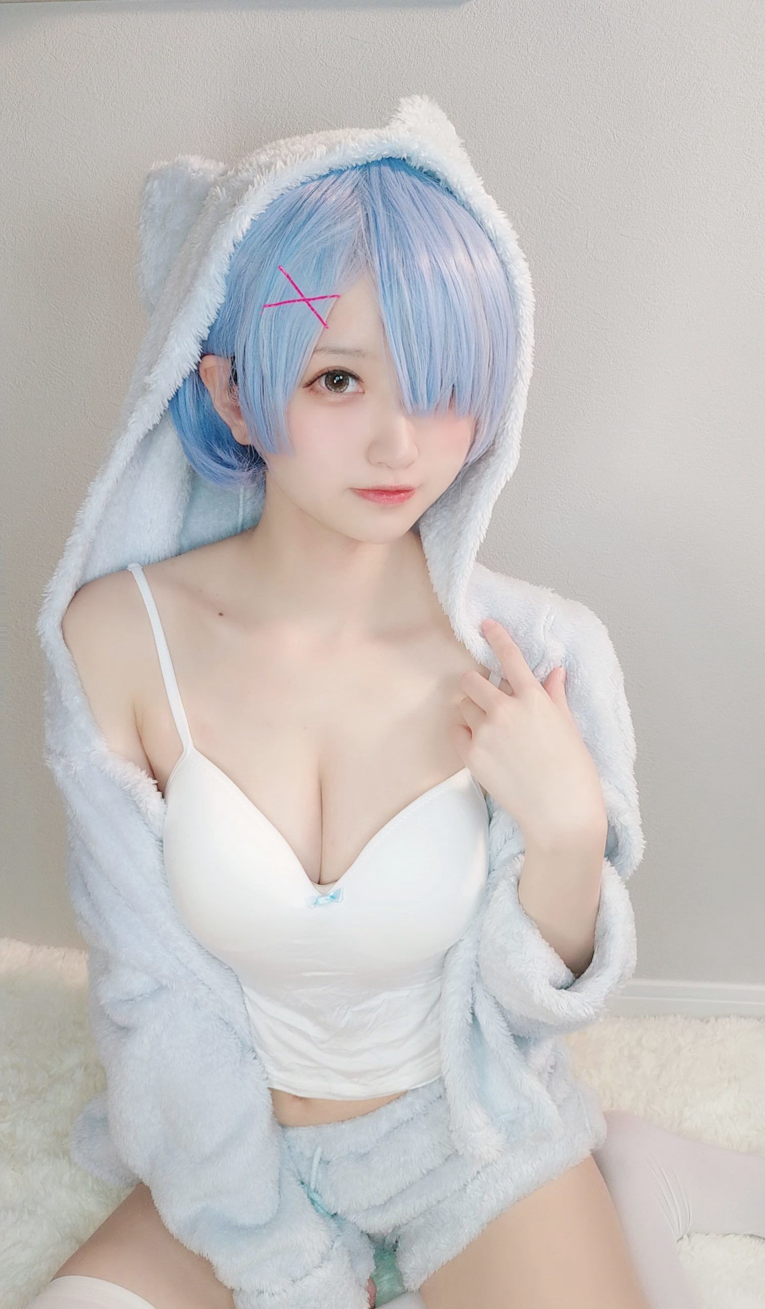 千阳(ちよ) – 雷姆睡衣 Cosplay-第7张
